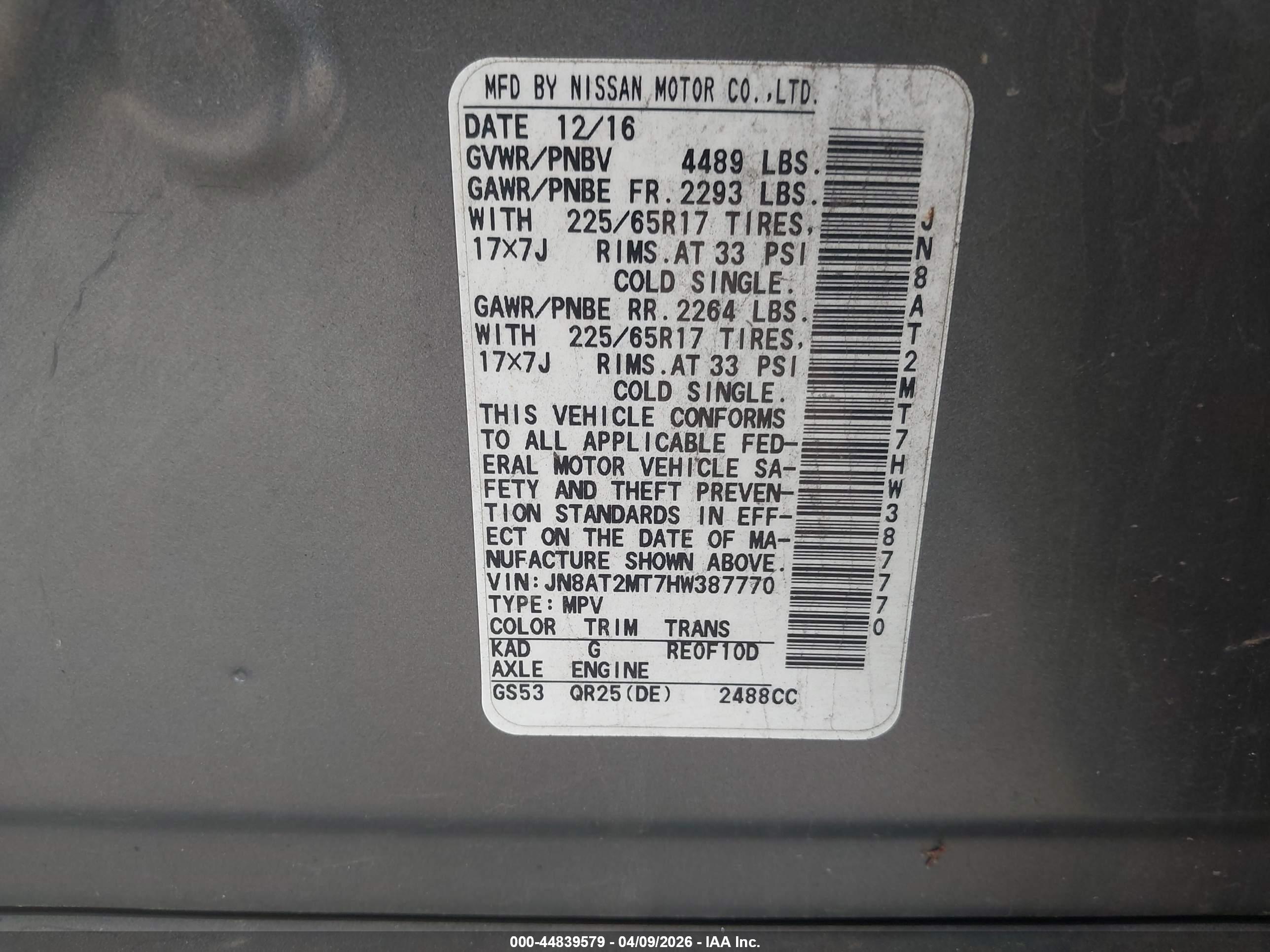 NISSAN ROGUE image 9
