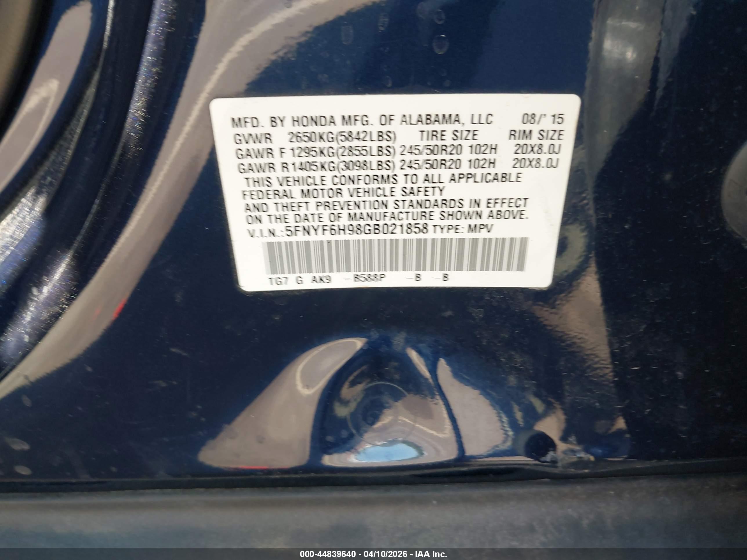 HONDA PILOT image 9