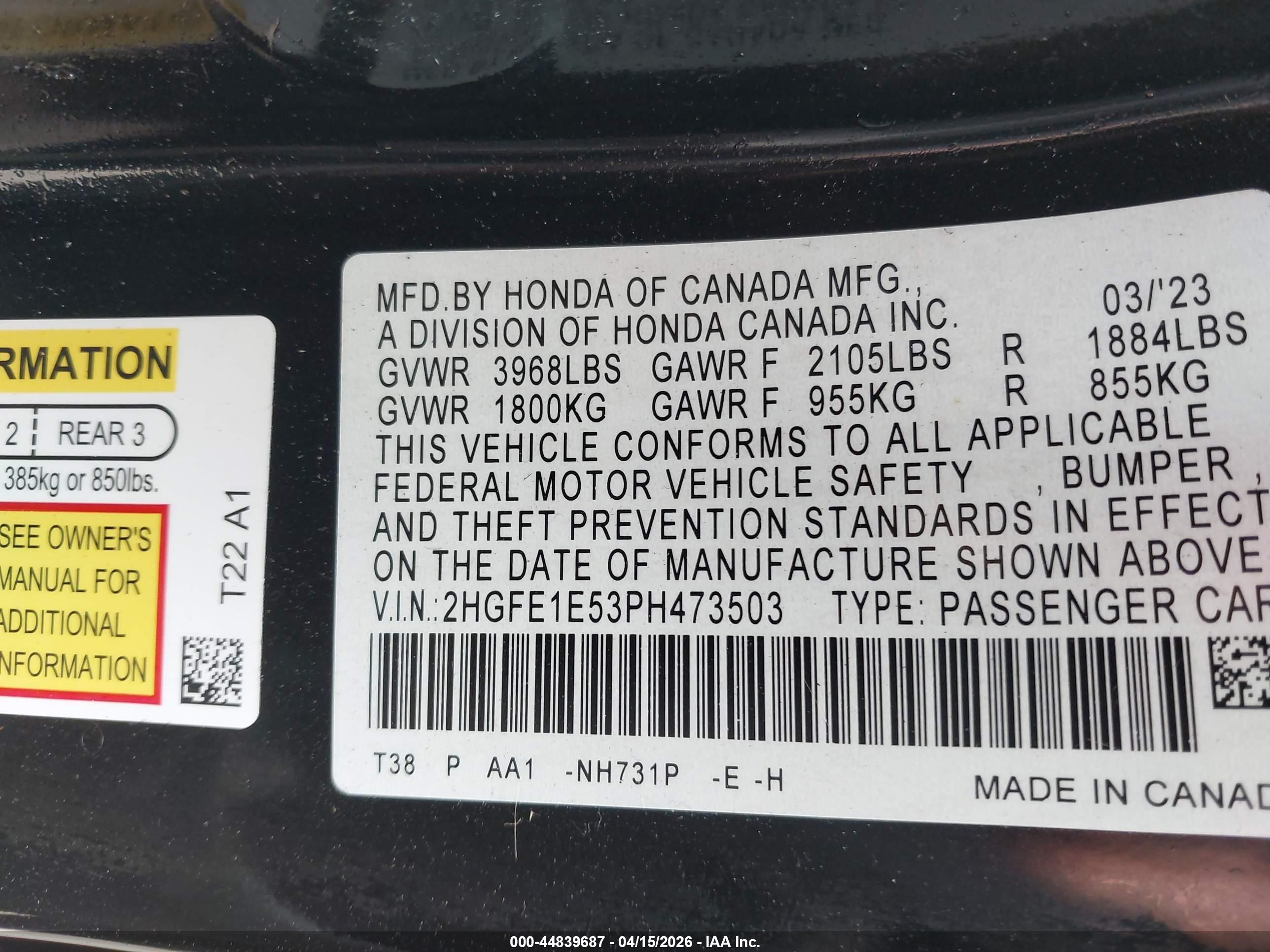 HONDA CIVIC image 9