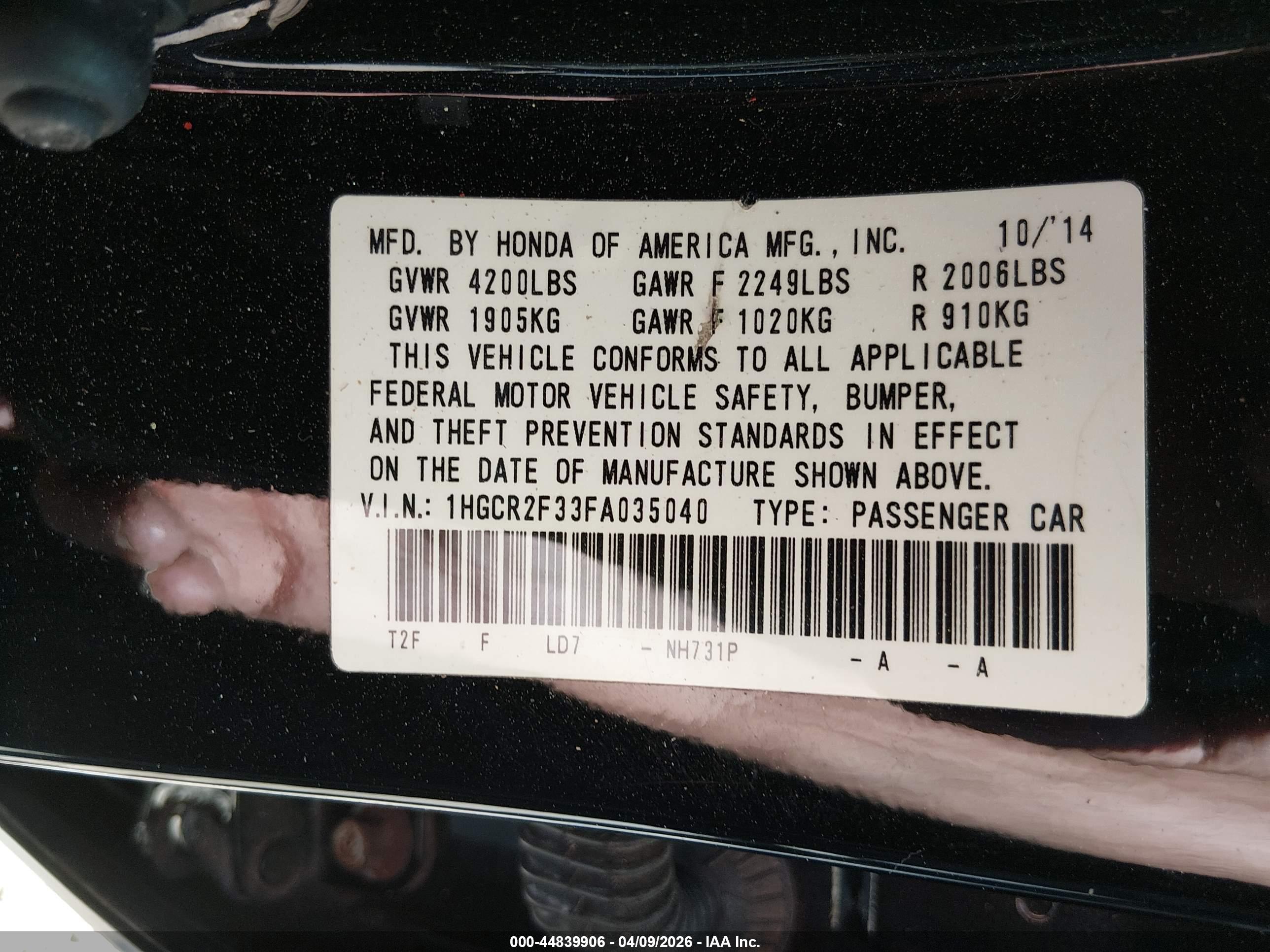 HONDA ACCORD image 9