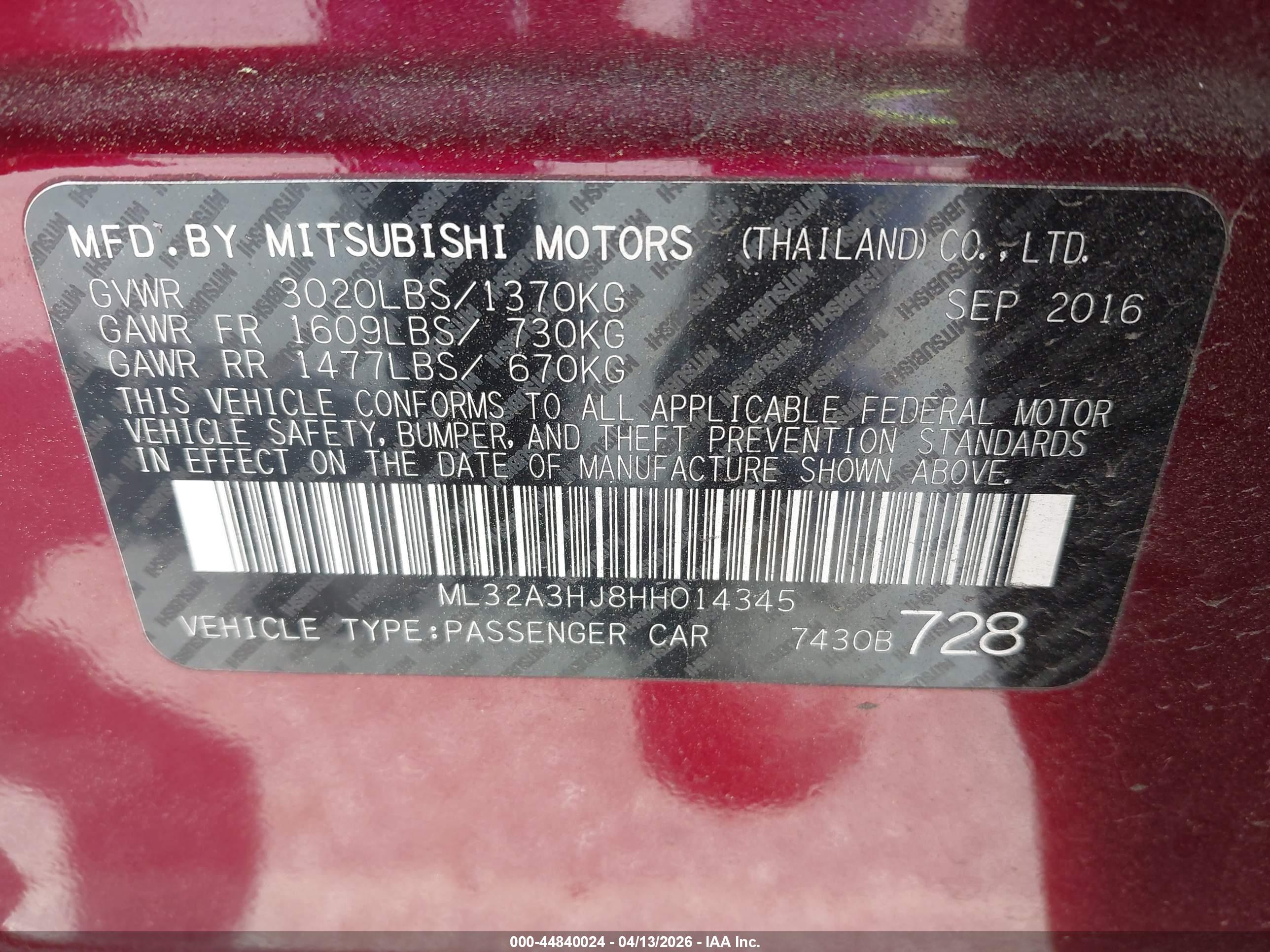 MITSUBISHI MIRAGE image 9