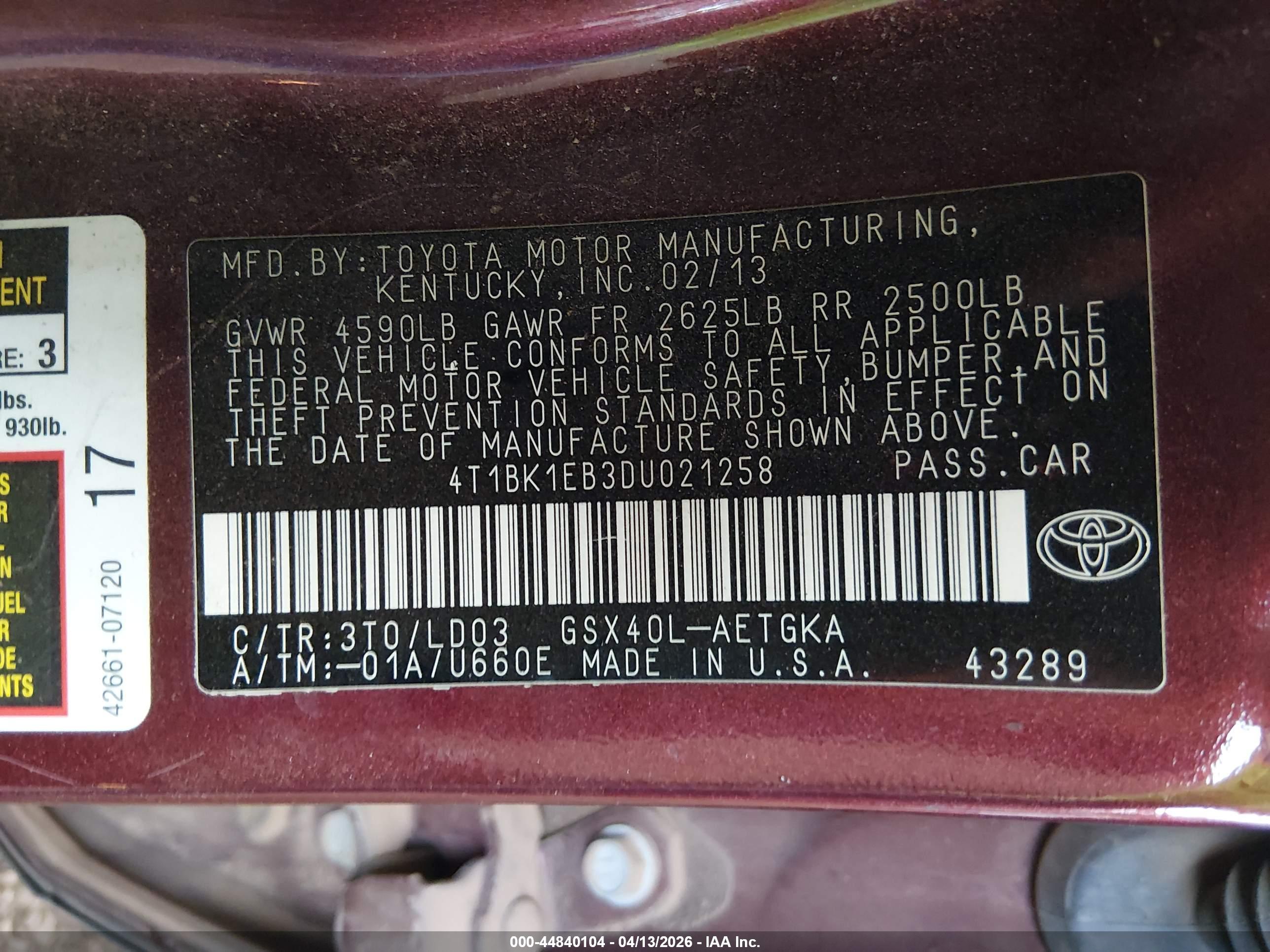TOYOTA AVALON image 9