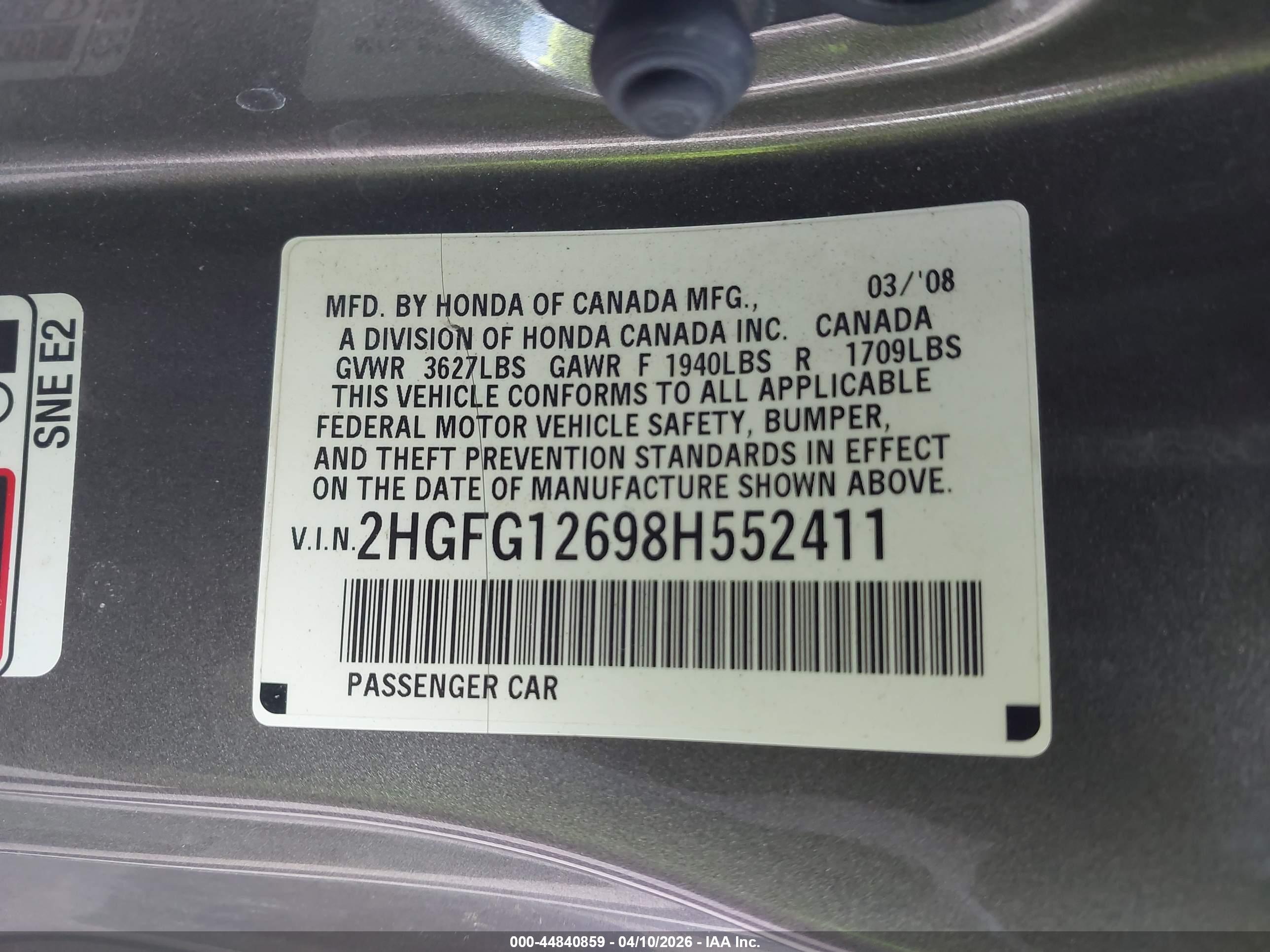 HONDA CIVIC image 9
