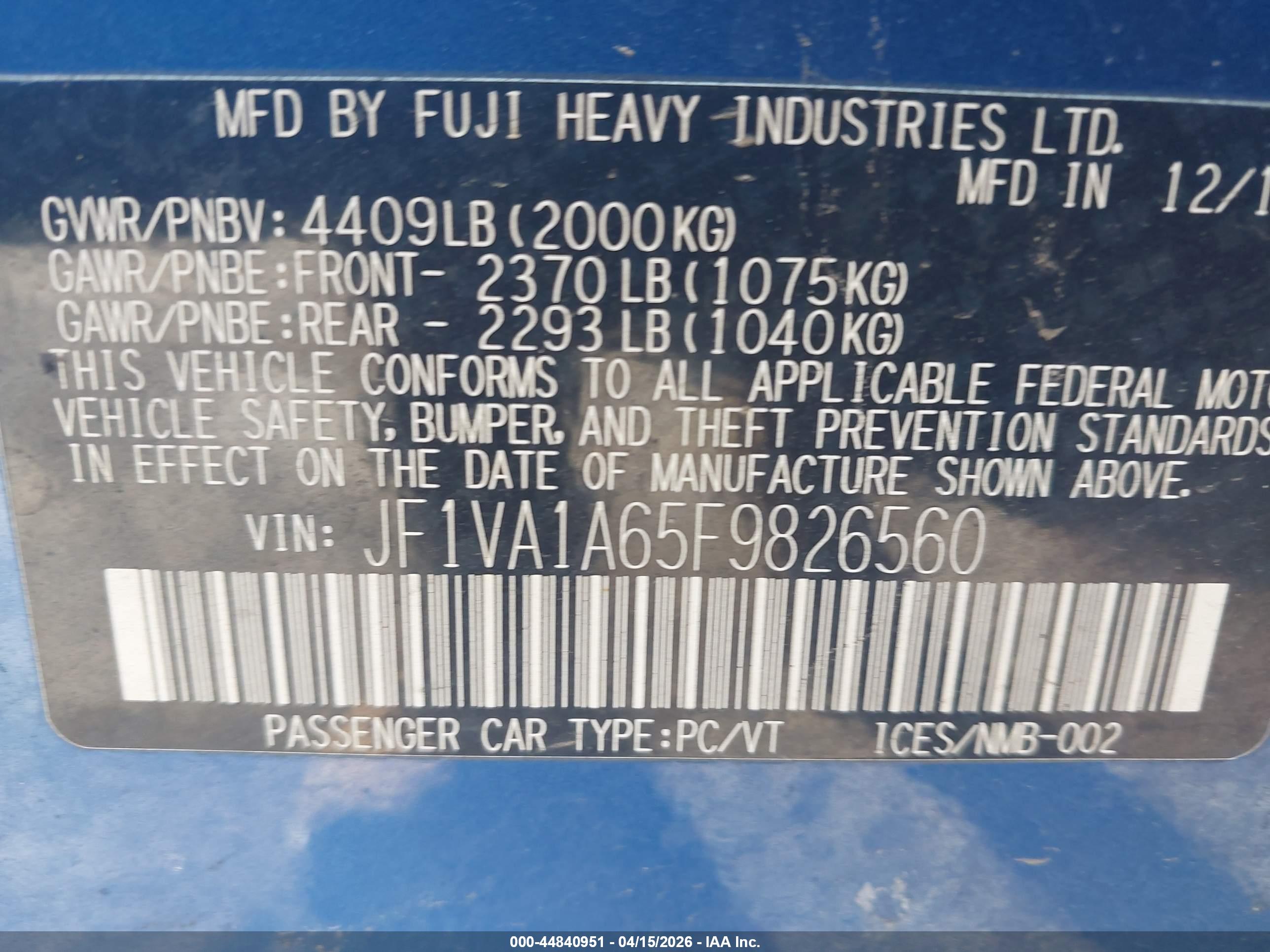 SUBARU WRX image 9