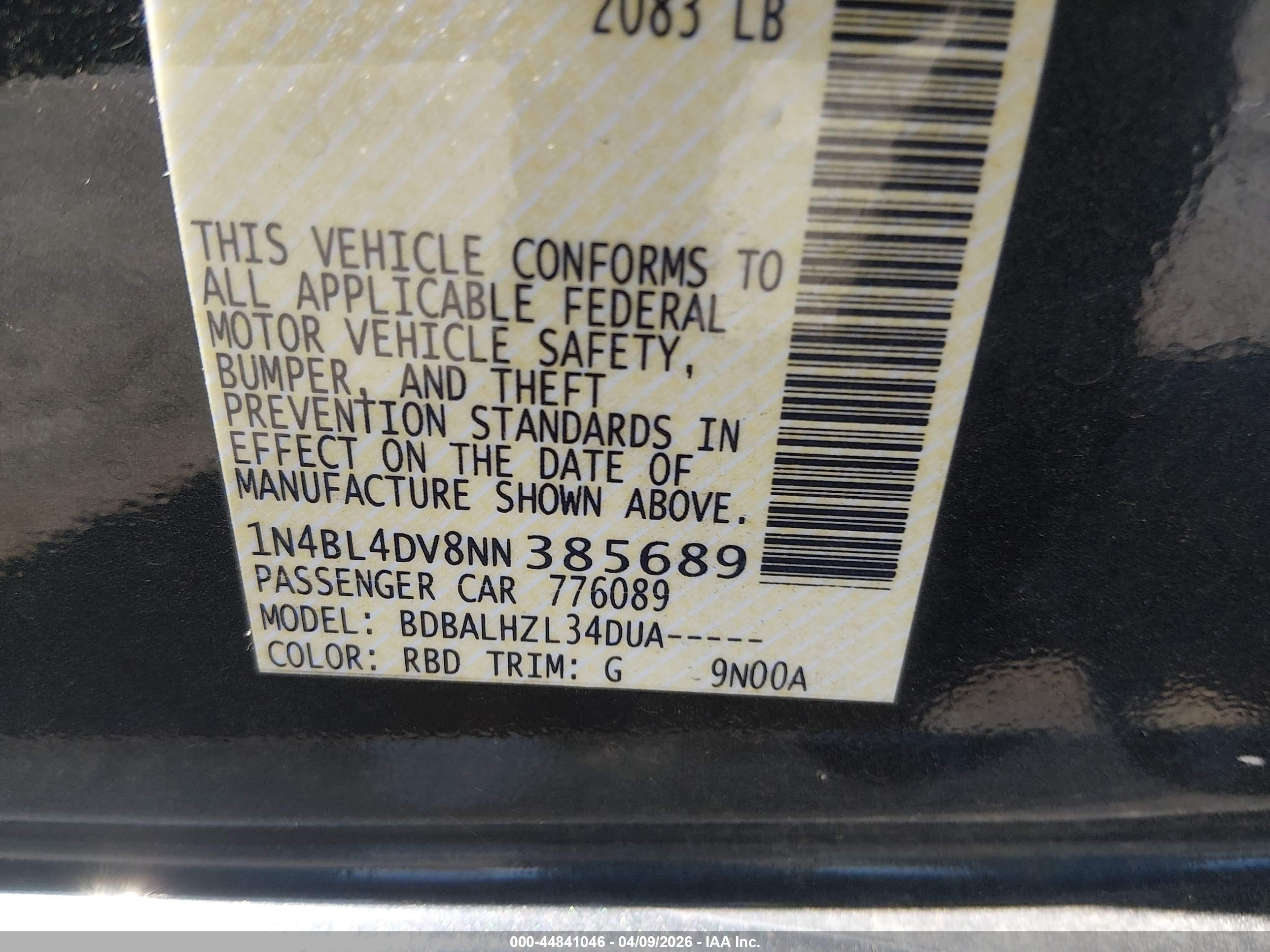 NISSAN ALTIMA image 9