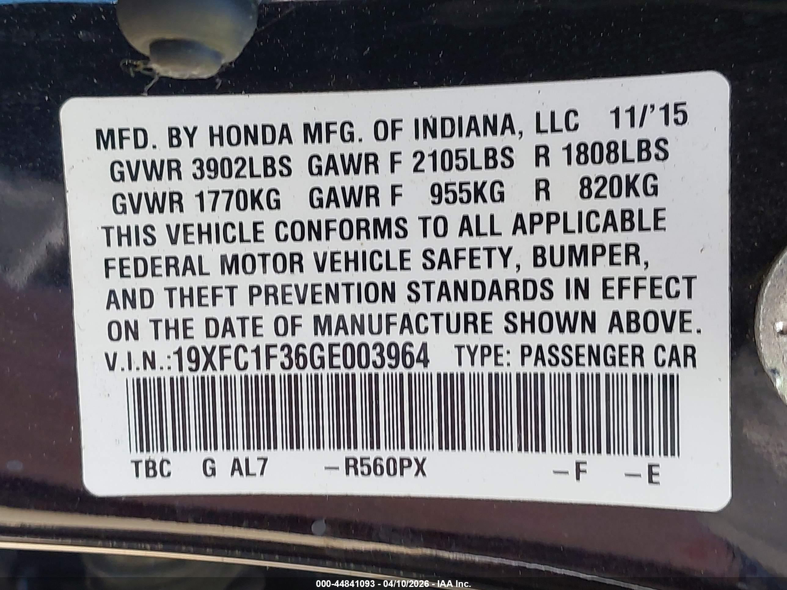 HONDA CIVIC image 9