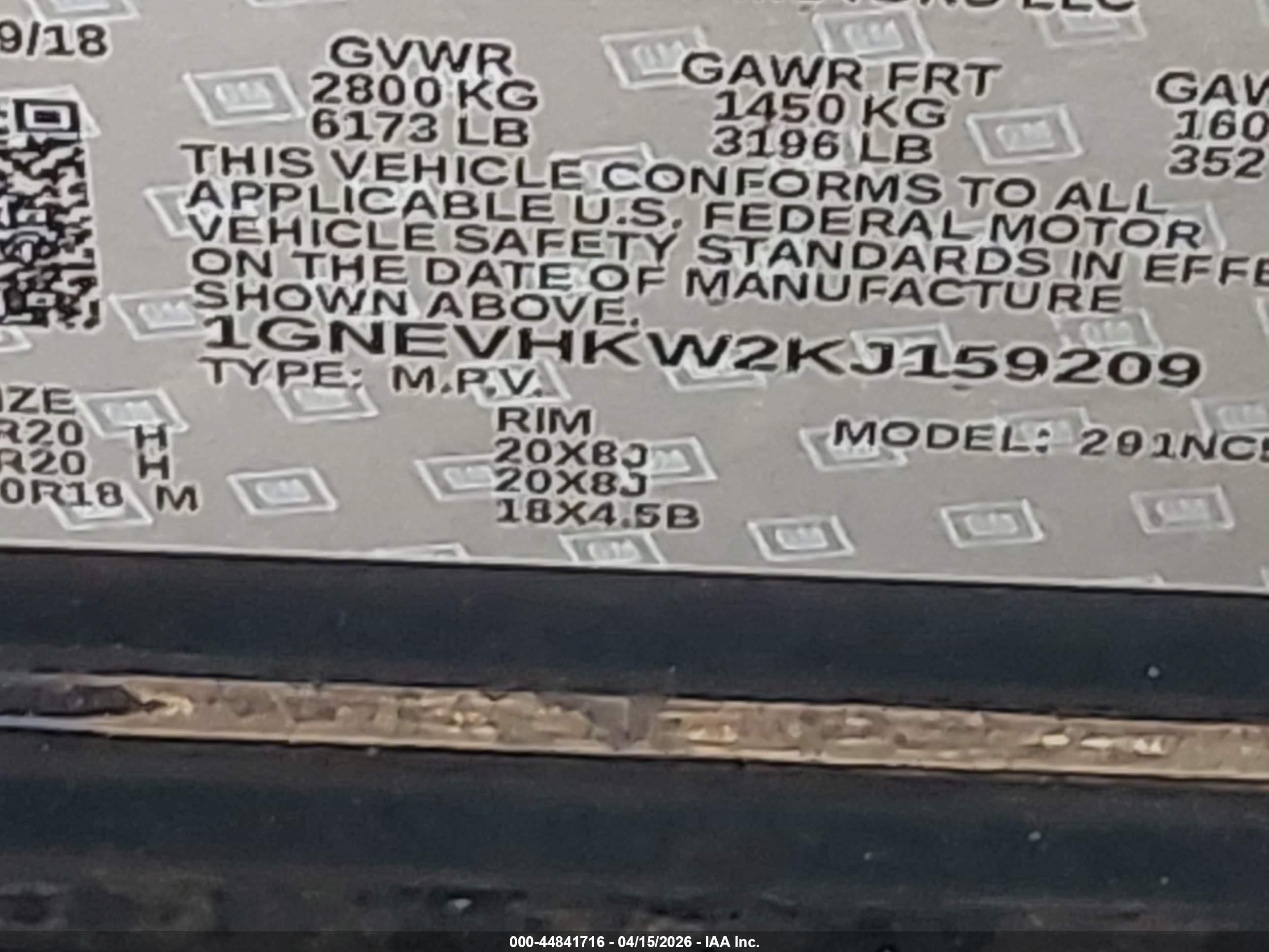 CHEVROLET TRAVERSE image 9