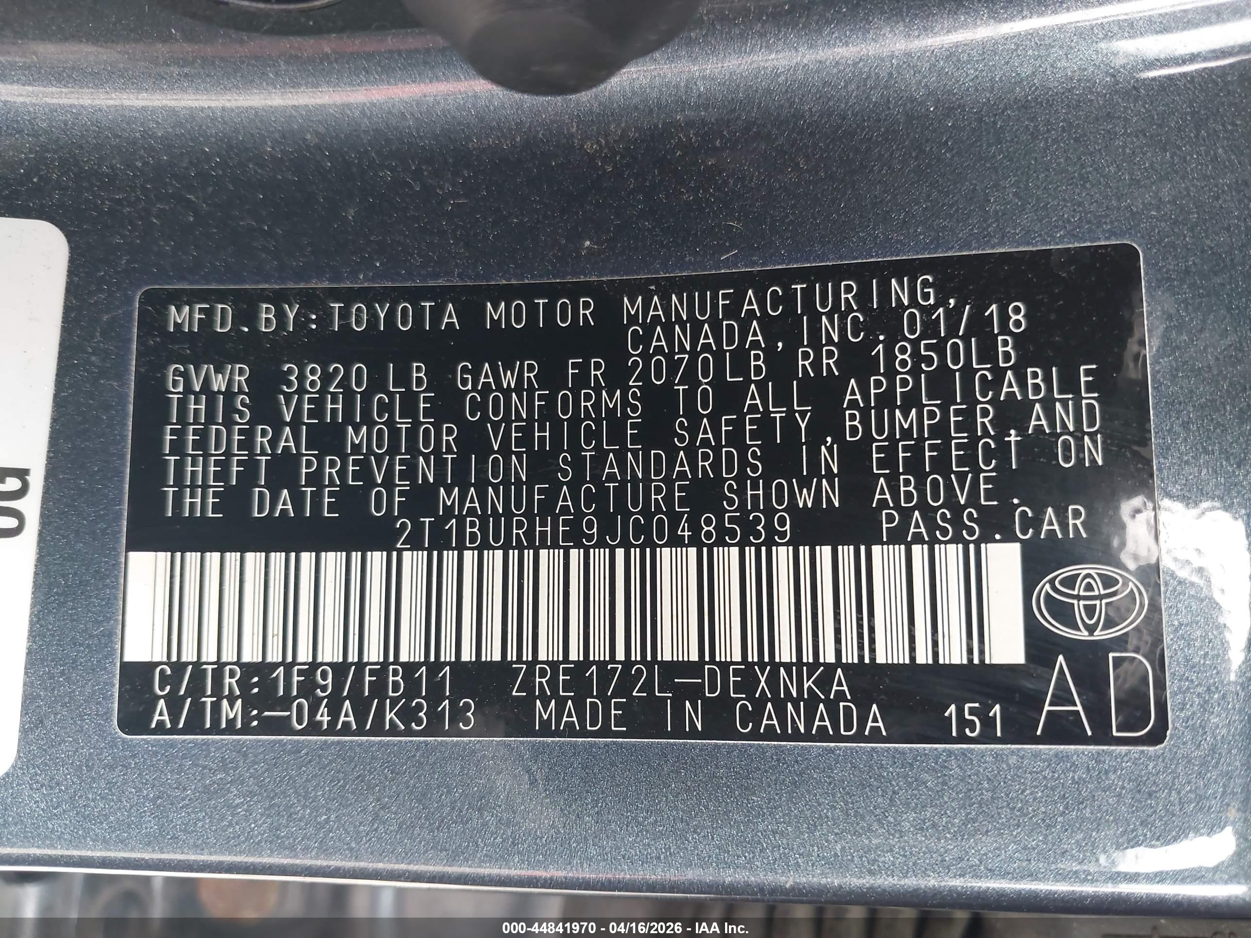 TOYOTA COROLLA image 9