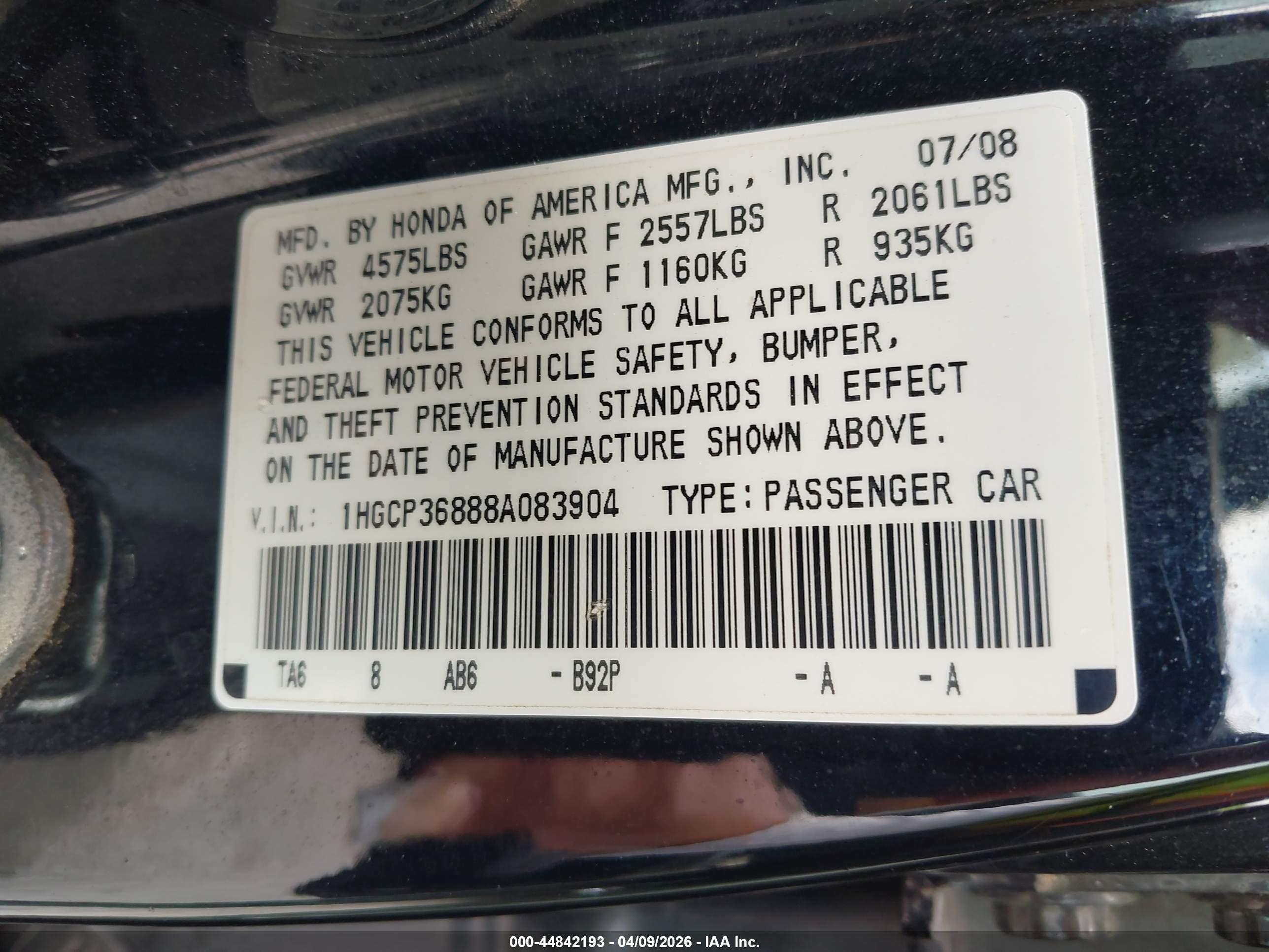 HONDA ACCORD image 9