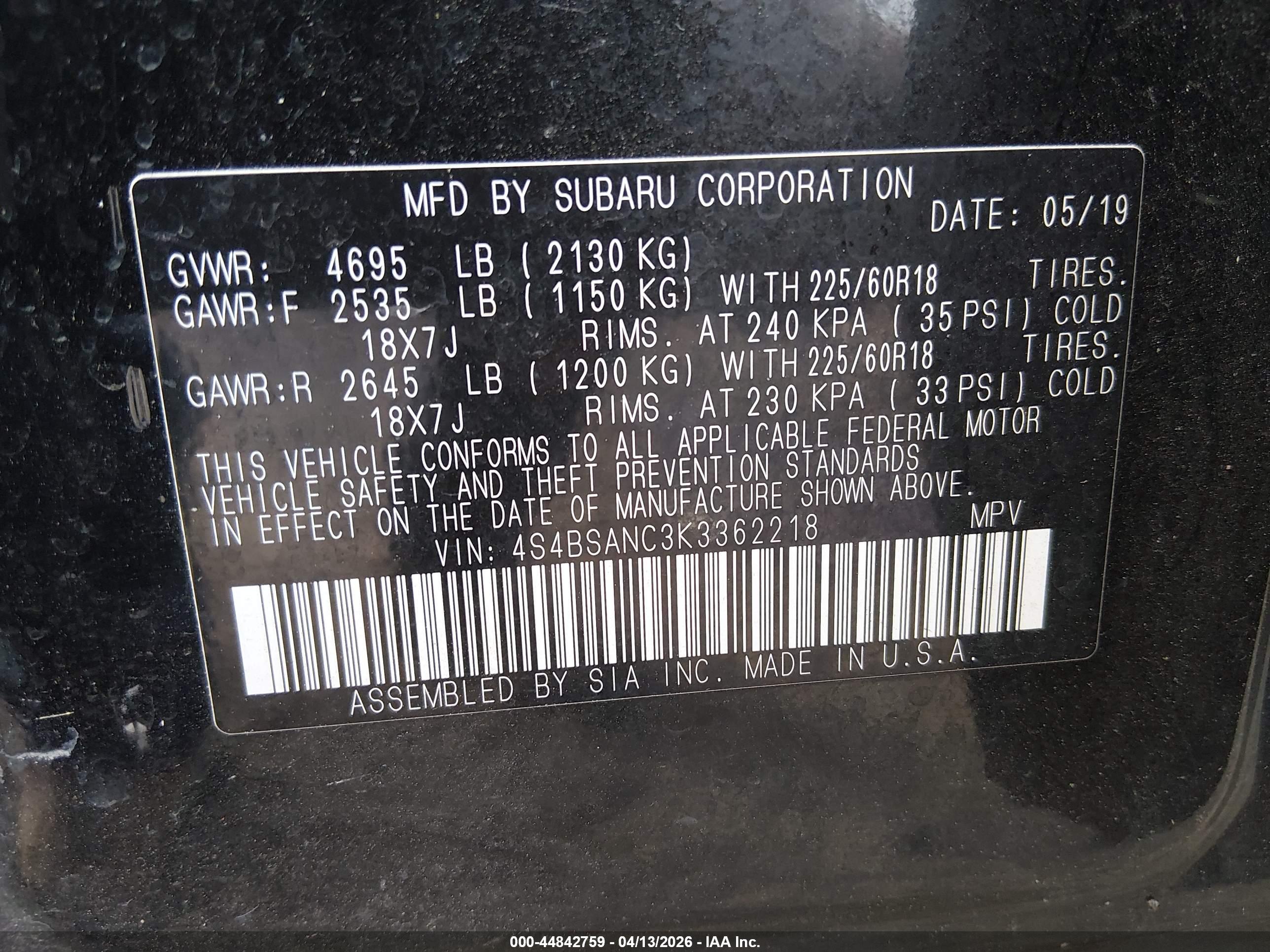SUBARU OUTBACK image 9