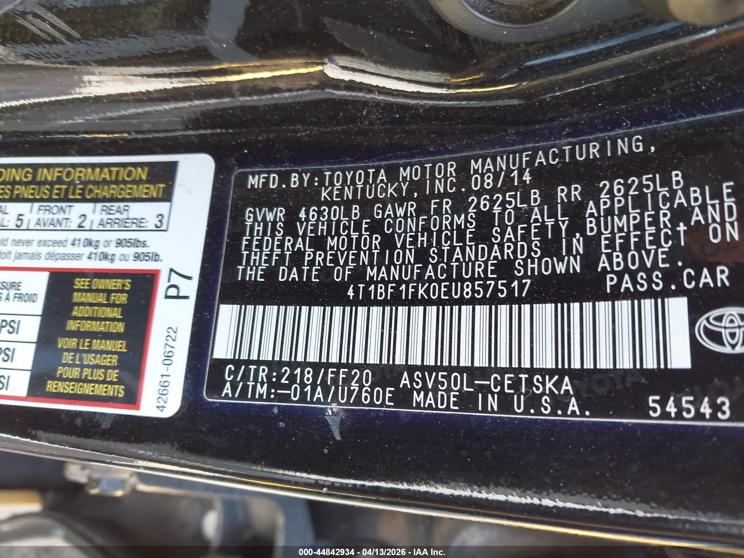 TOYOTA CAMRY image 9