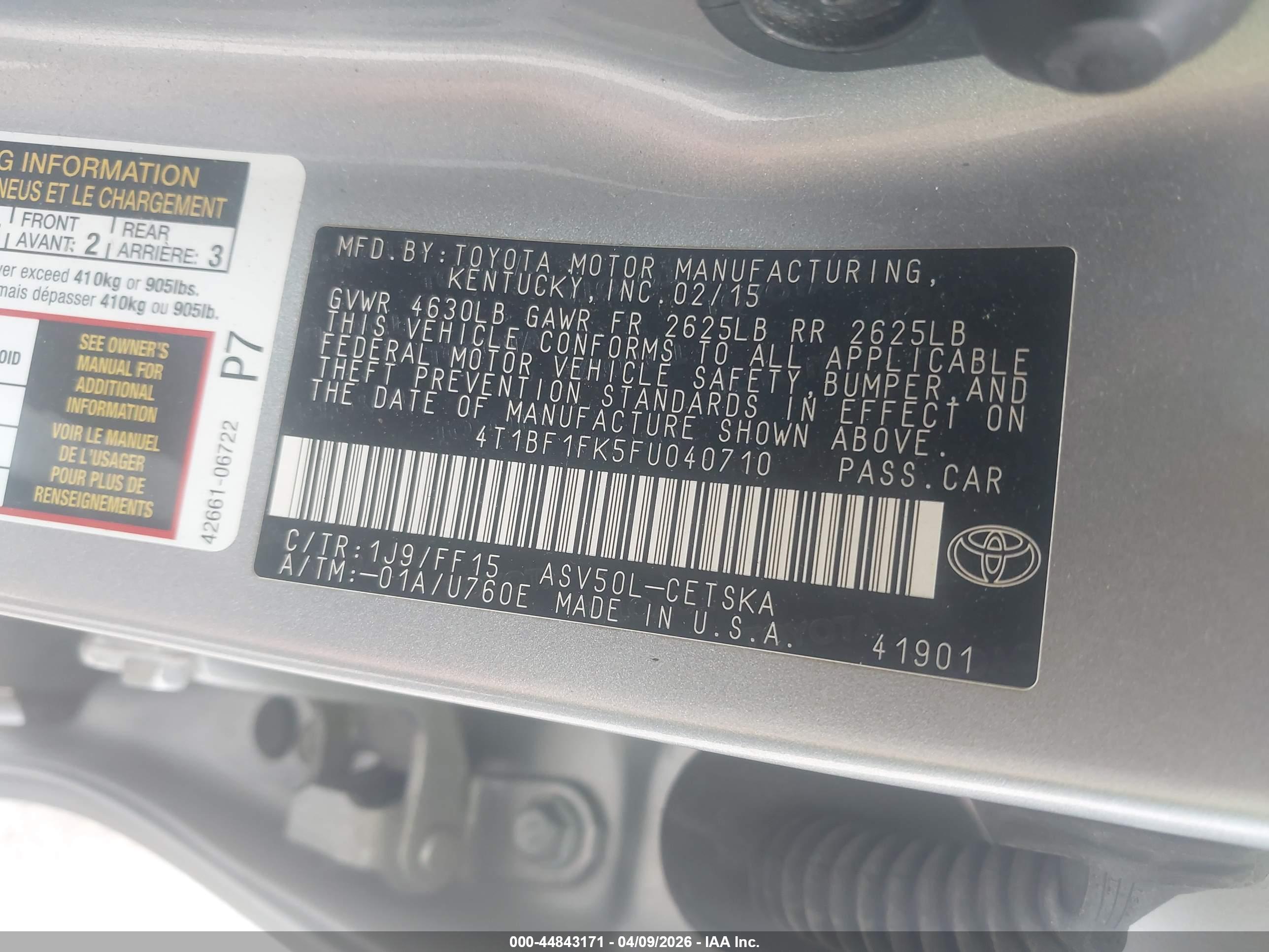 TOYOTA CAMRY image 9