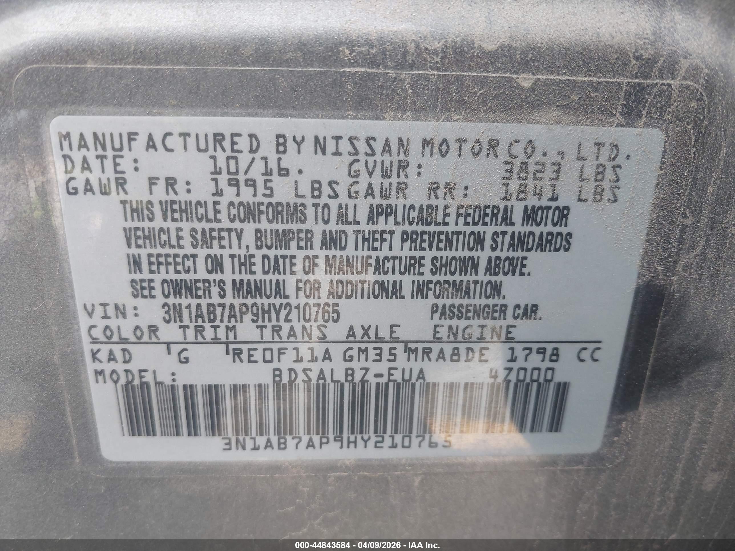 NISSAN SENTRA image 9