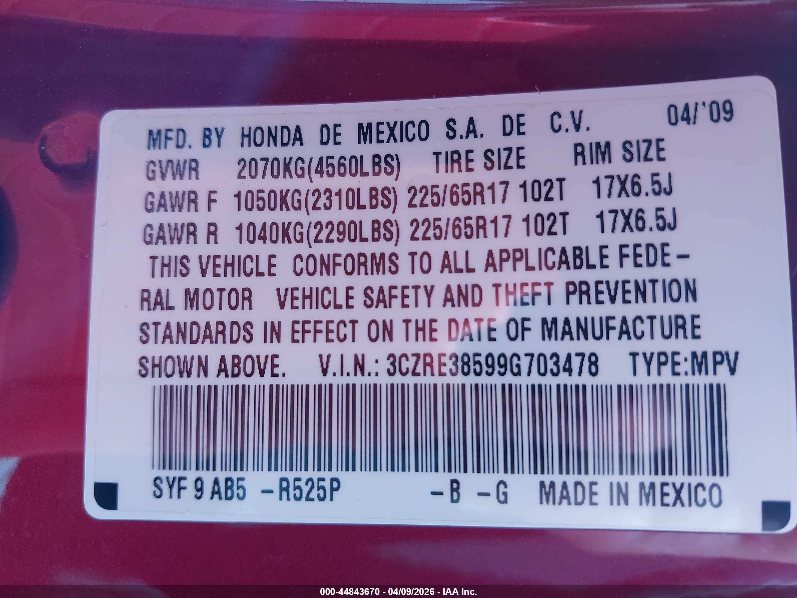 HONDA CR-V image 9