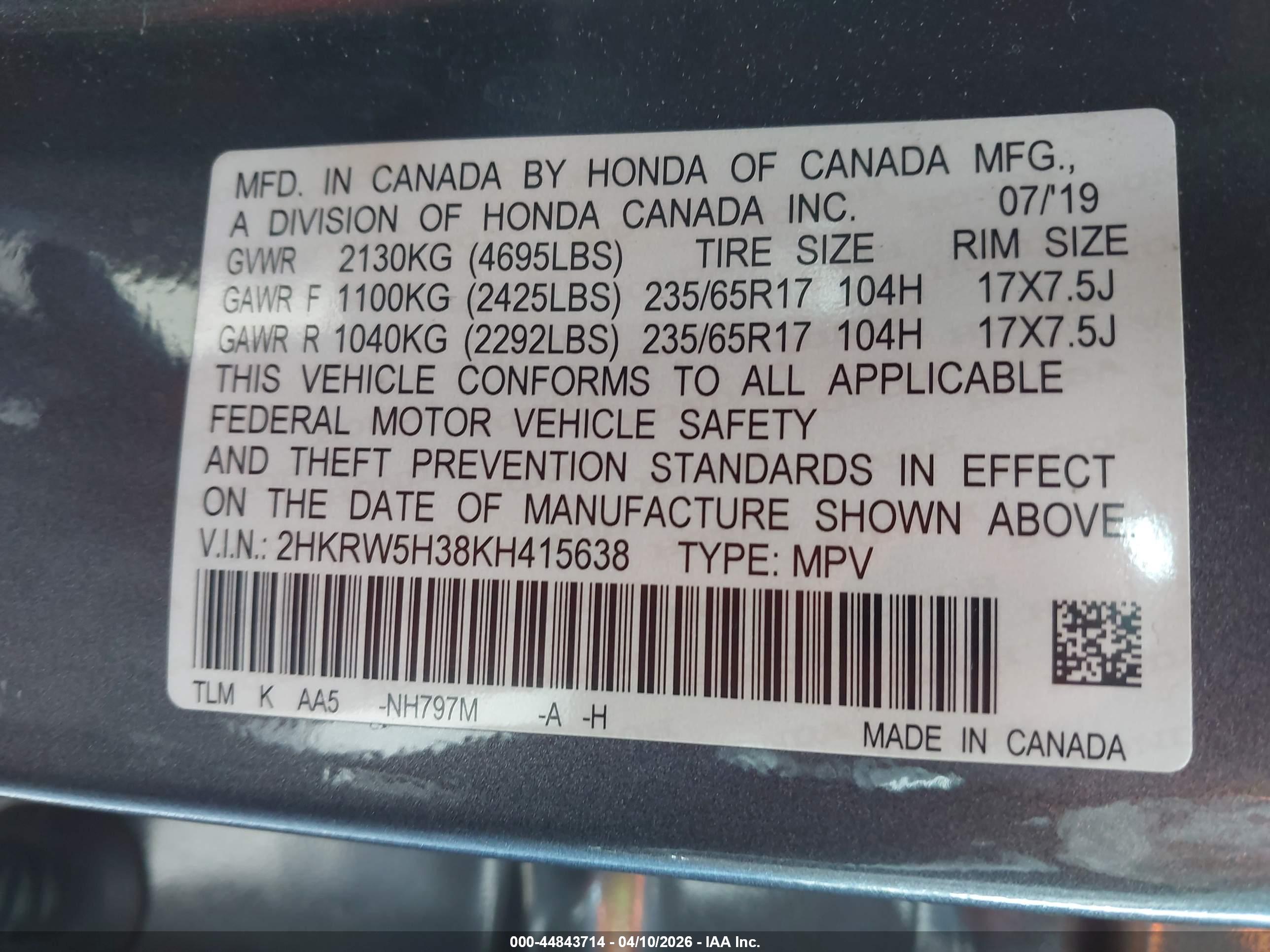 HONDA CR-V image 9