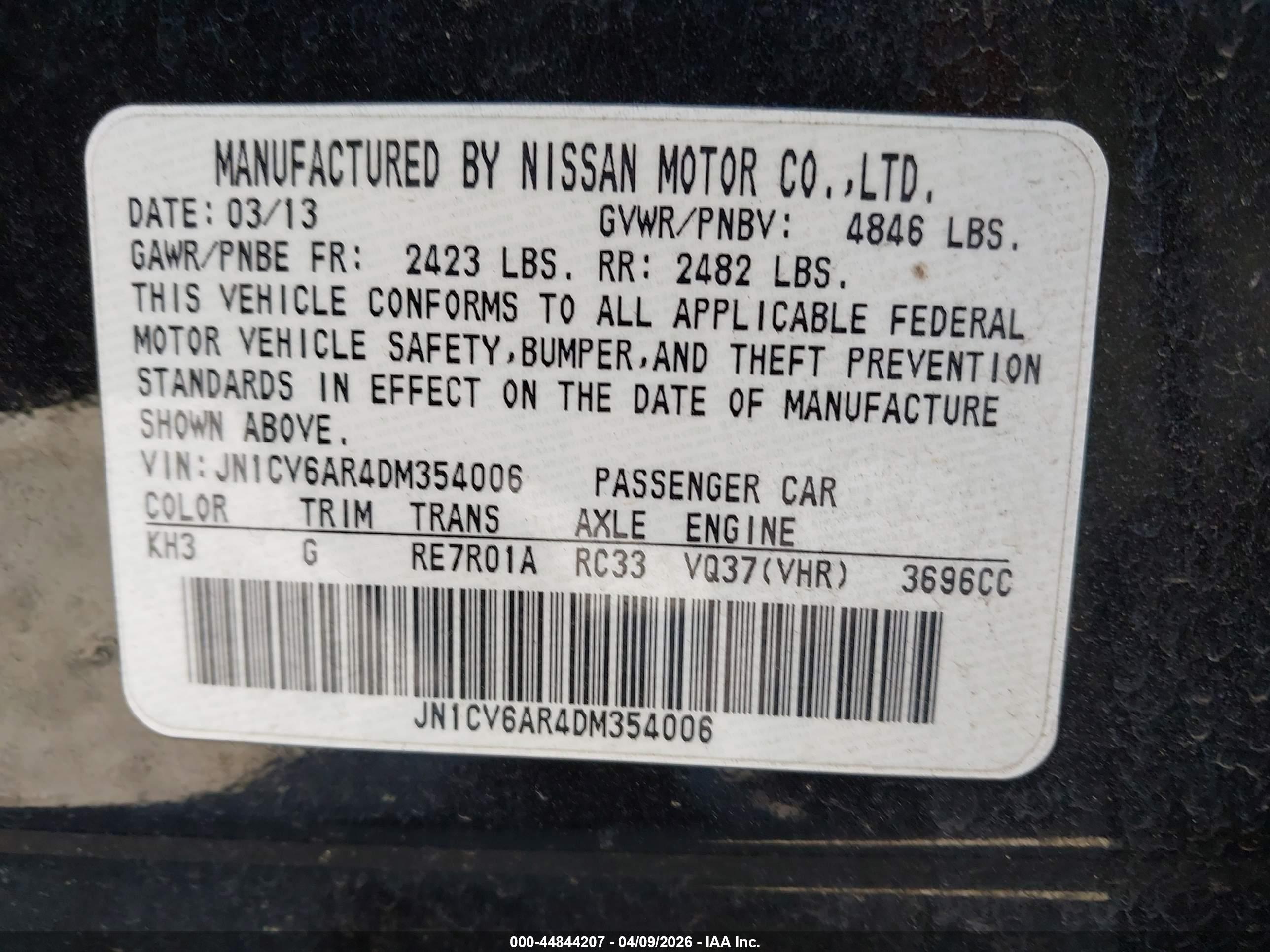INFINITI G37X image 9