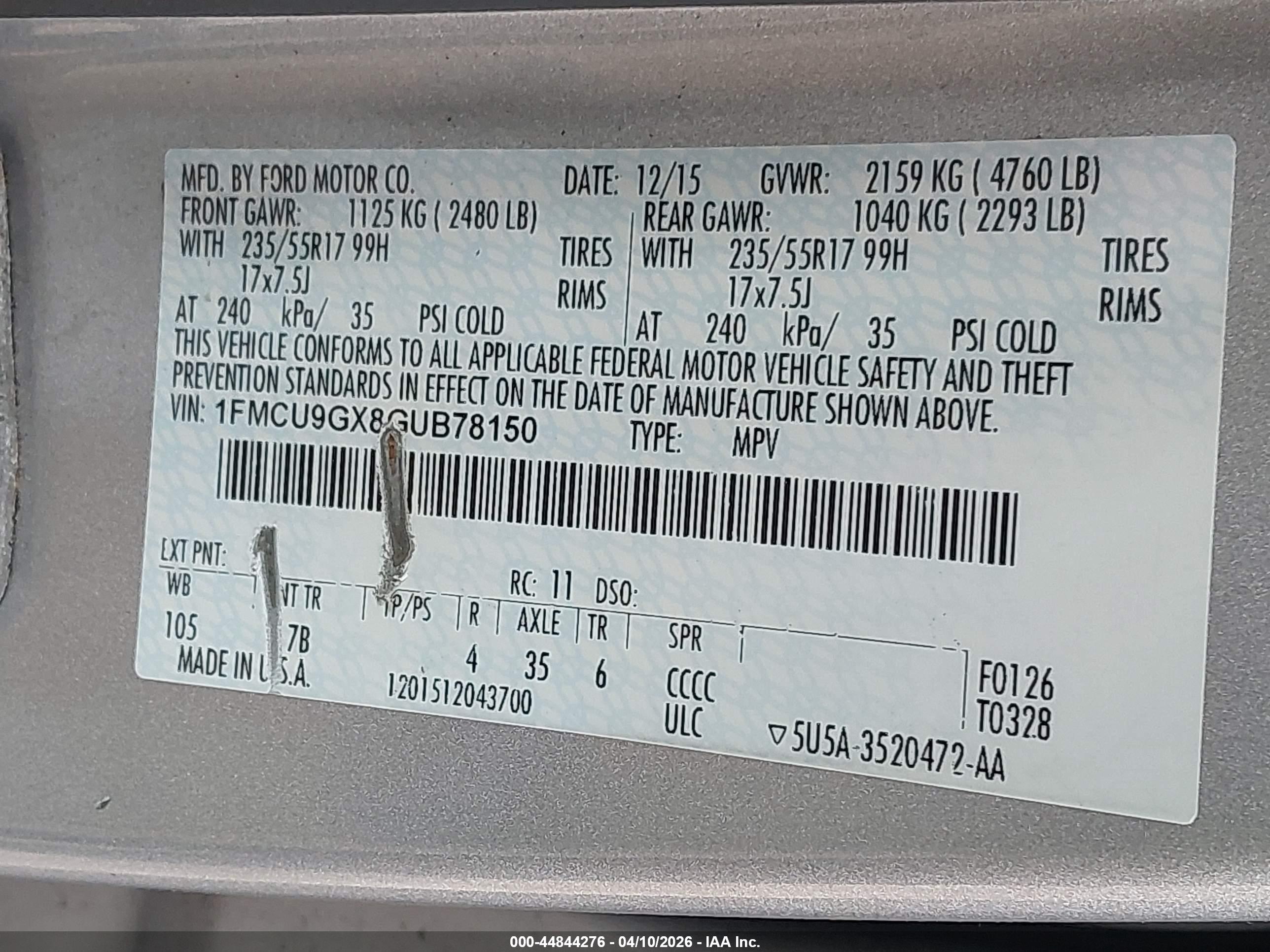 FORD ESCAPE image 9