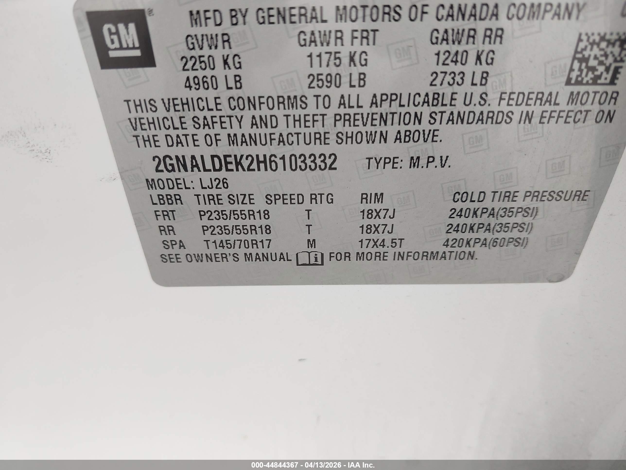 CHEVROLET EQUINOX image 9