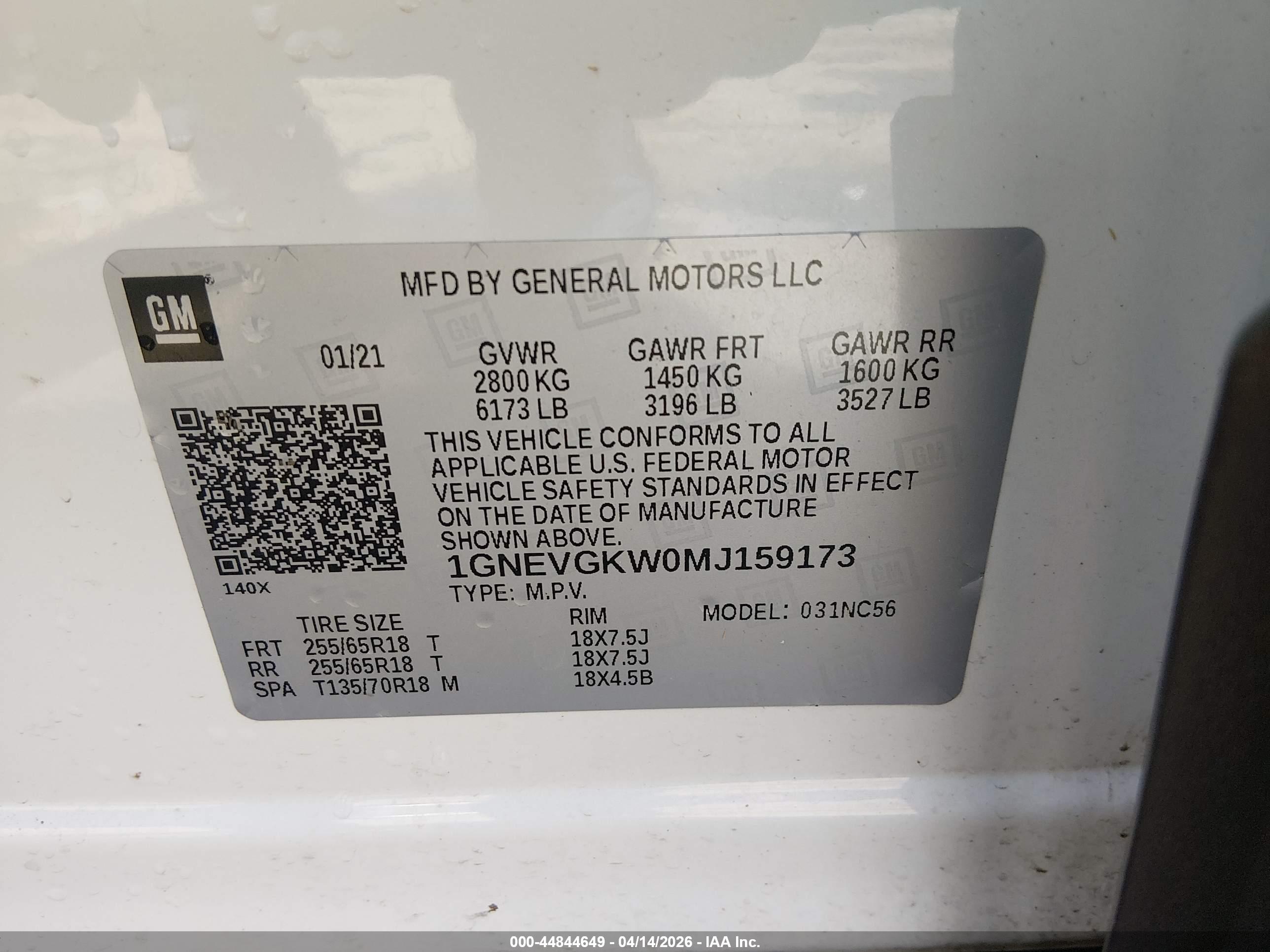 CHEVROLET TRAVERSE image 9
