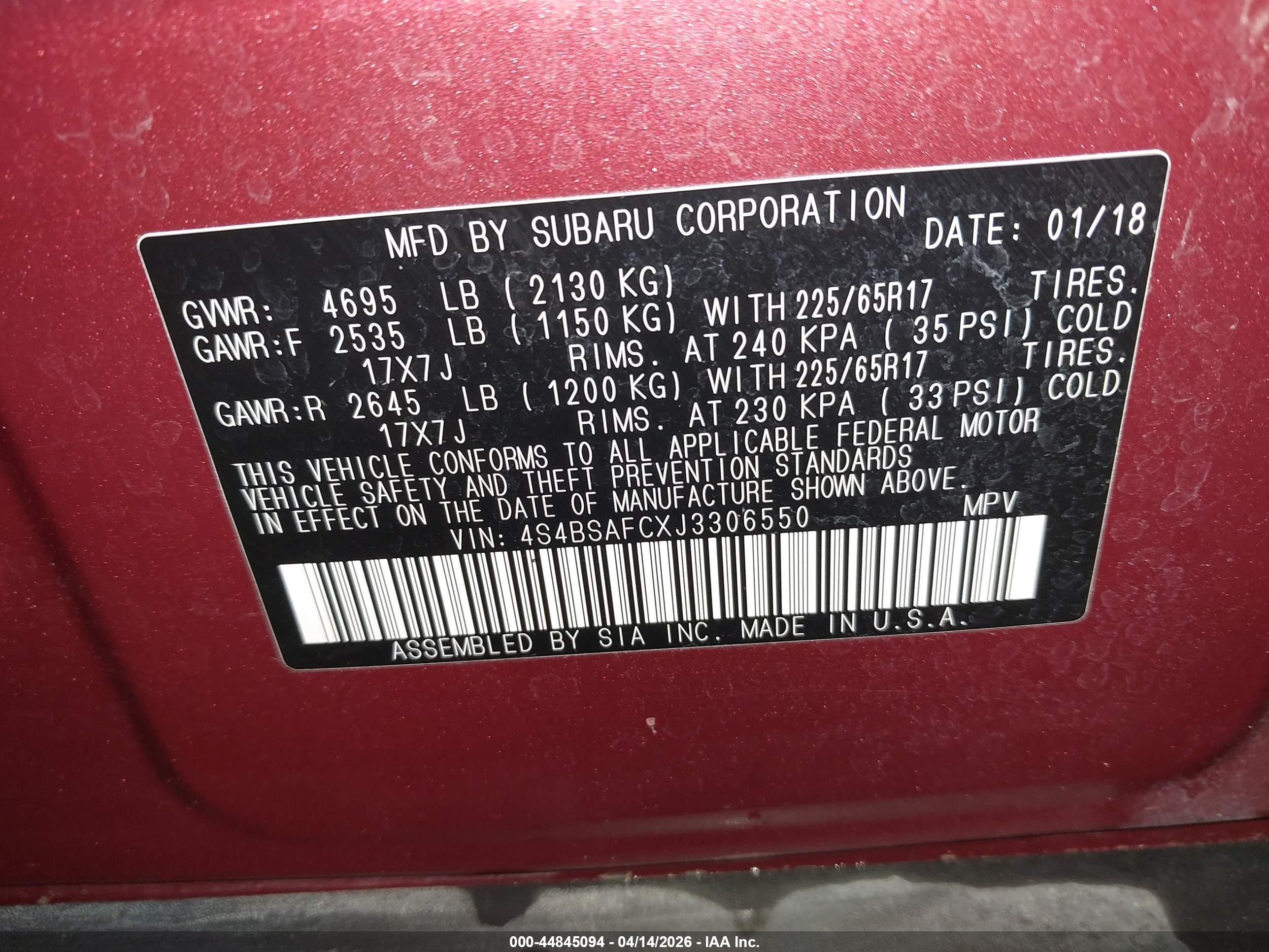SUBARU OUTBACK image 9