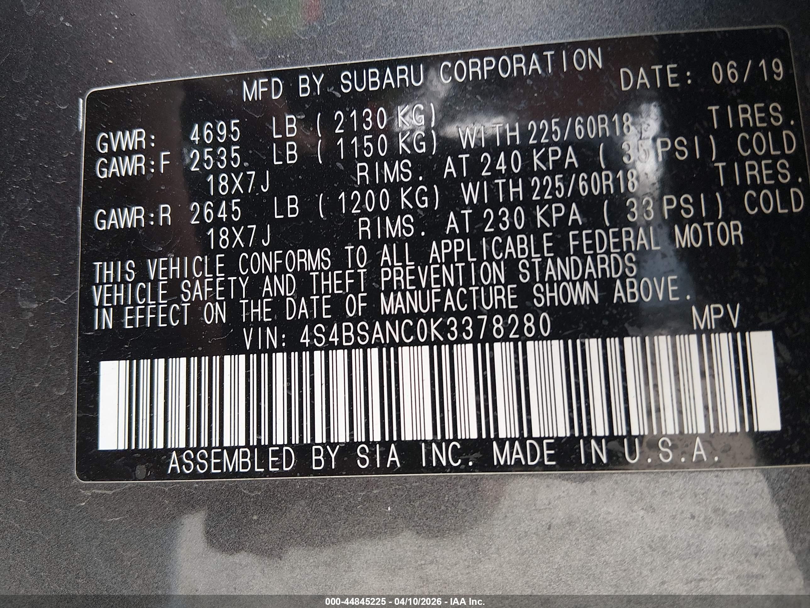 SUBARU OUTBACK image 9