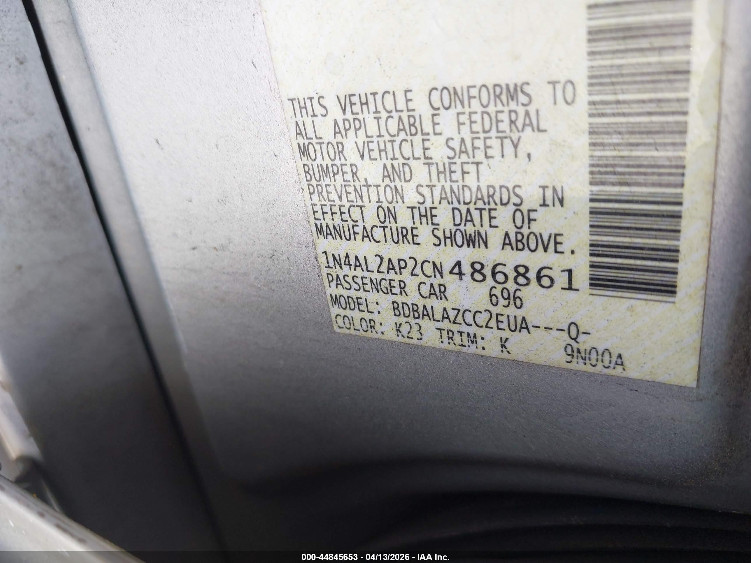 NISSAN ALTIMA image 9