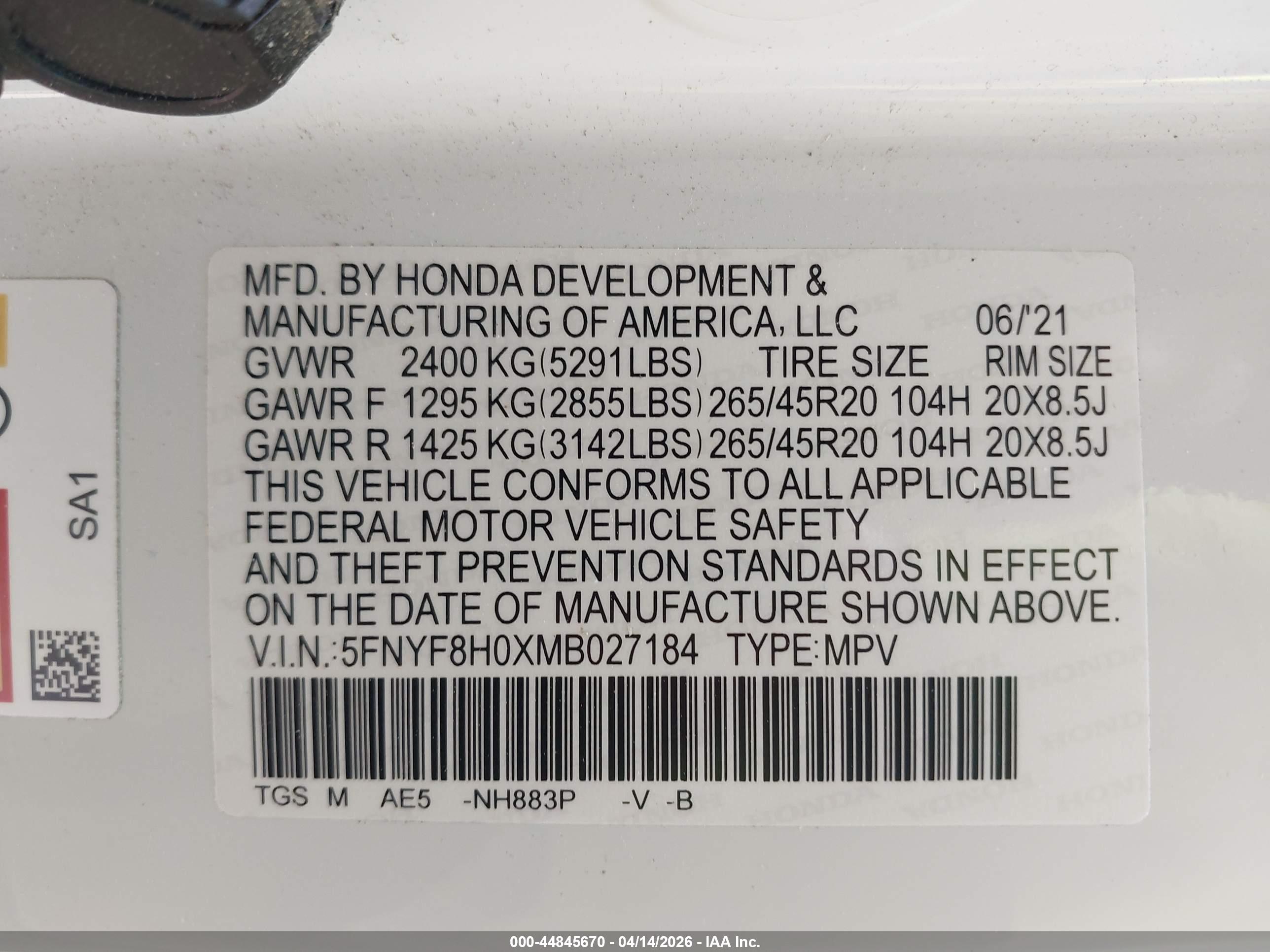HONDA PASSPORT image 9