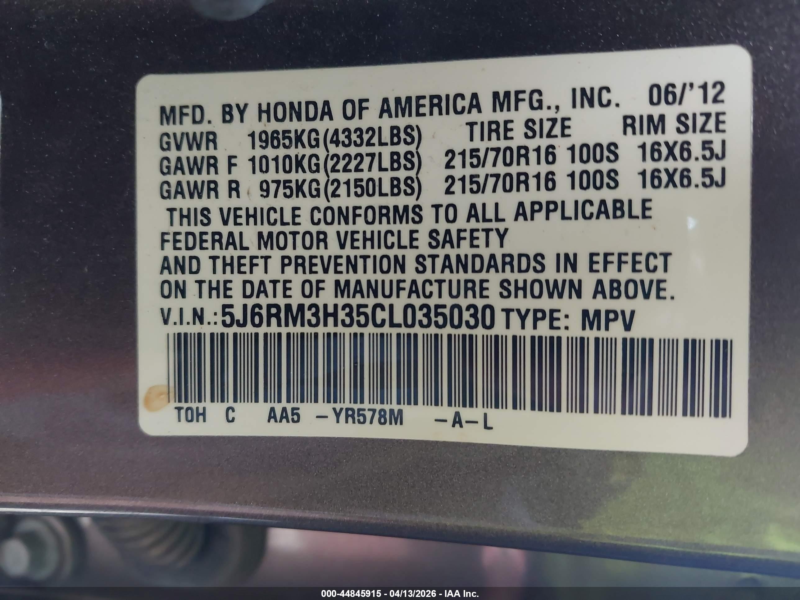 HONDA CR-V image 9
