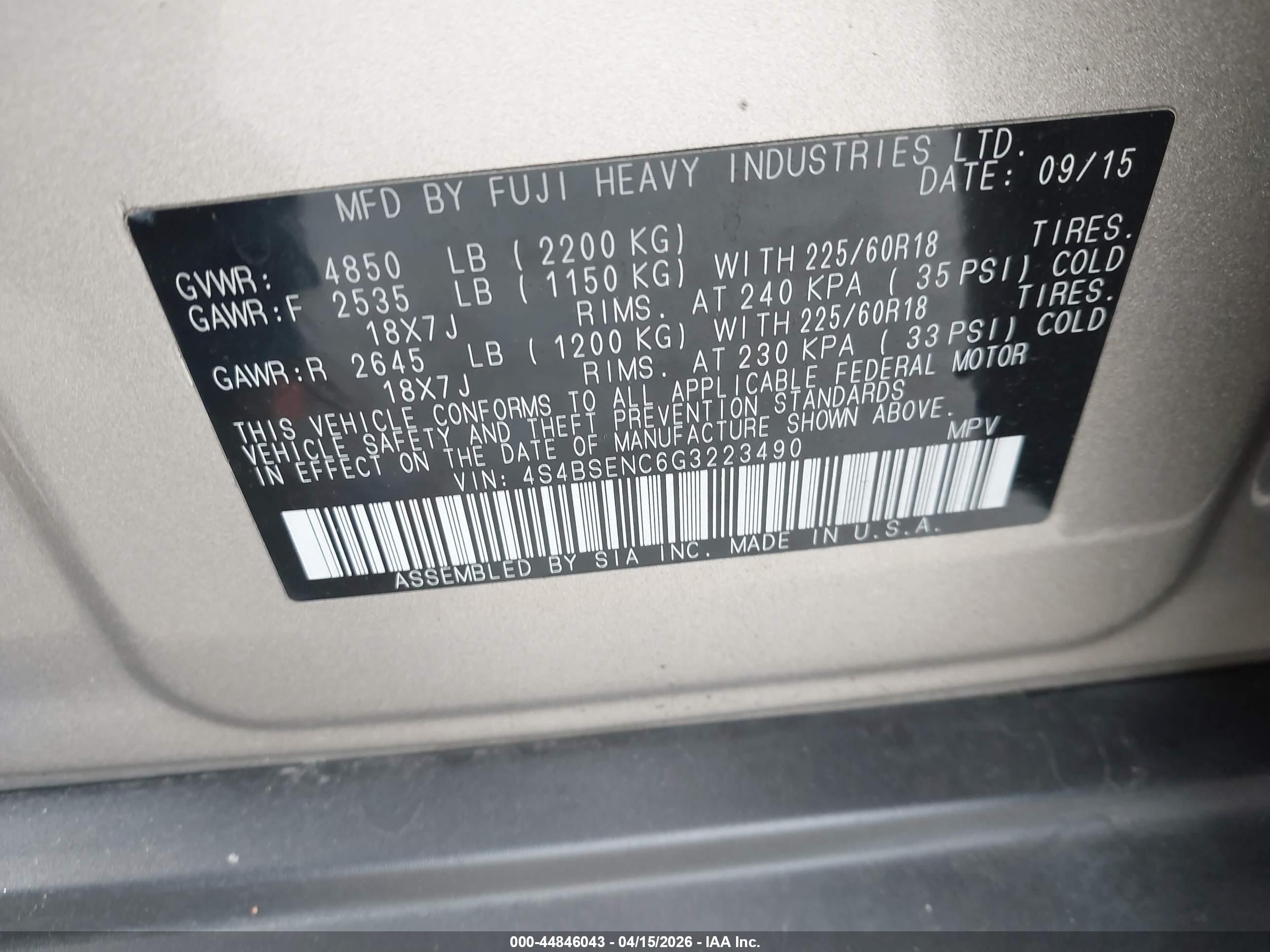 SUBARU OUTBACK image 9