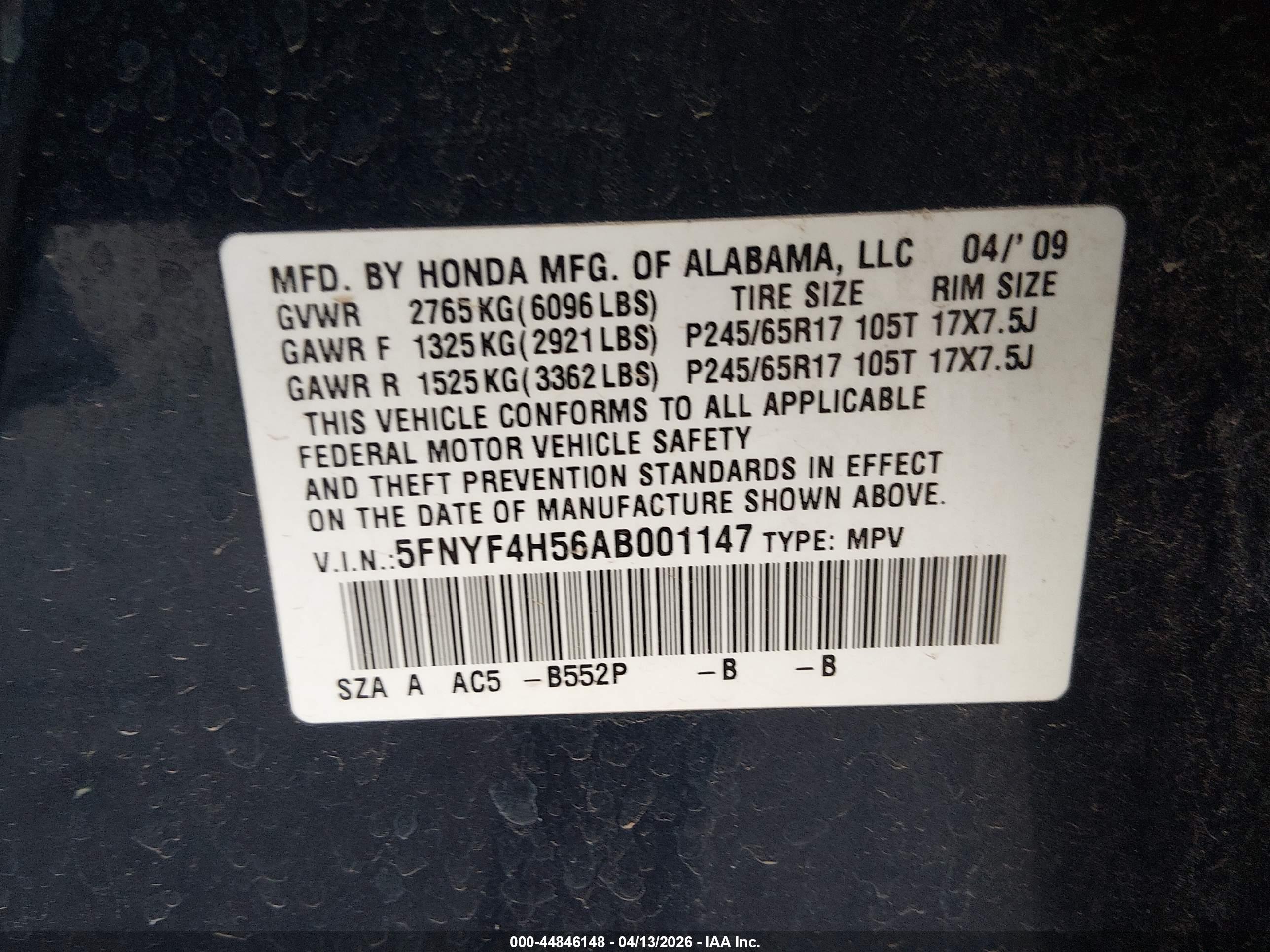 HONDA PILOT image 9