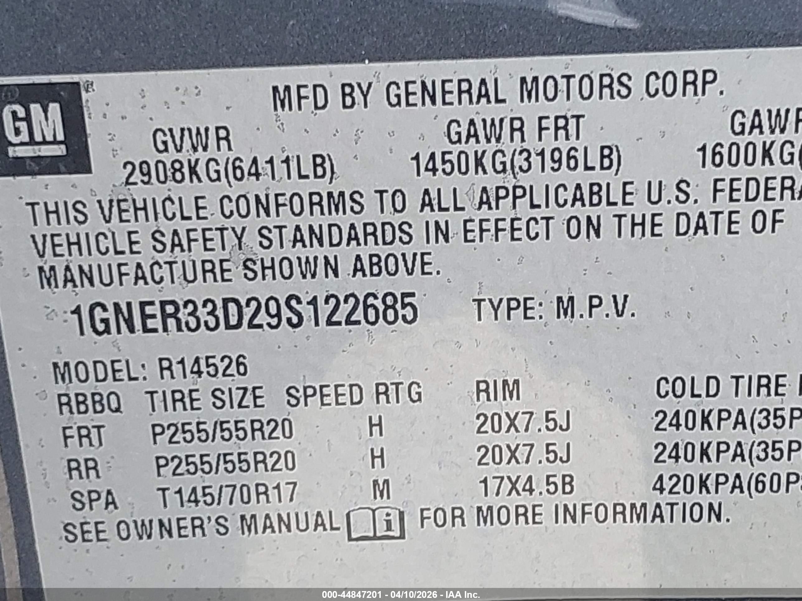CHEVROLET TRAVERSE image 9