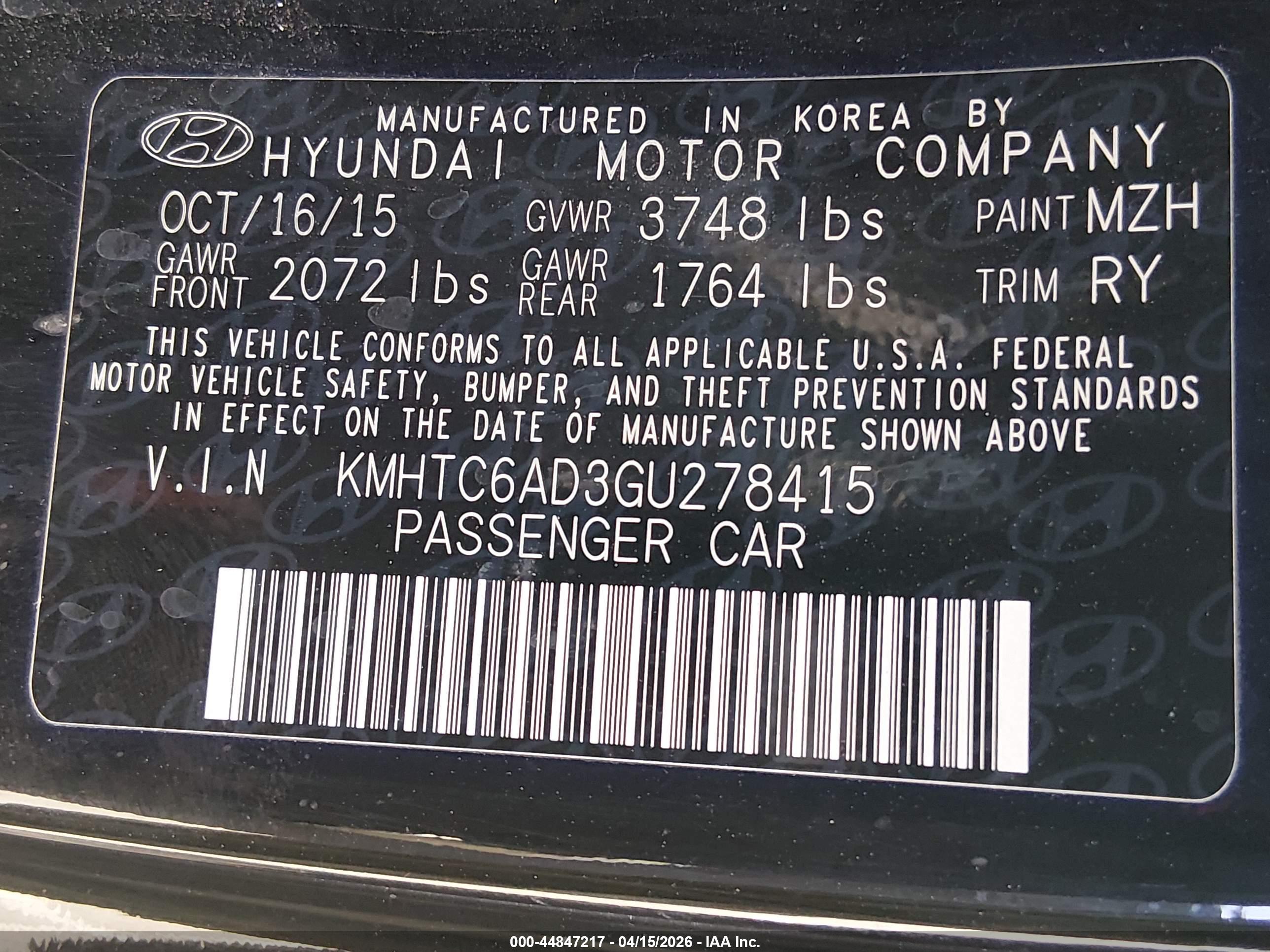 HYUNDAI VELOSTER image 9