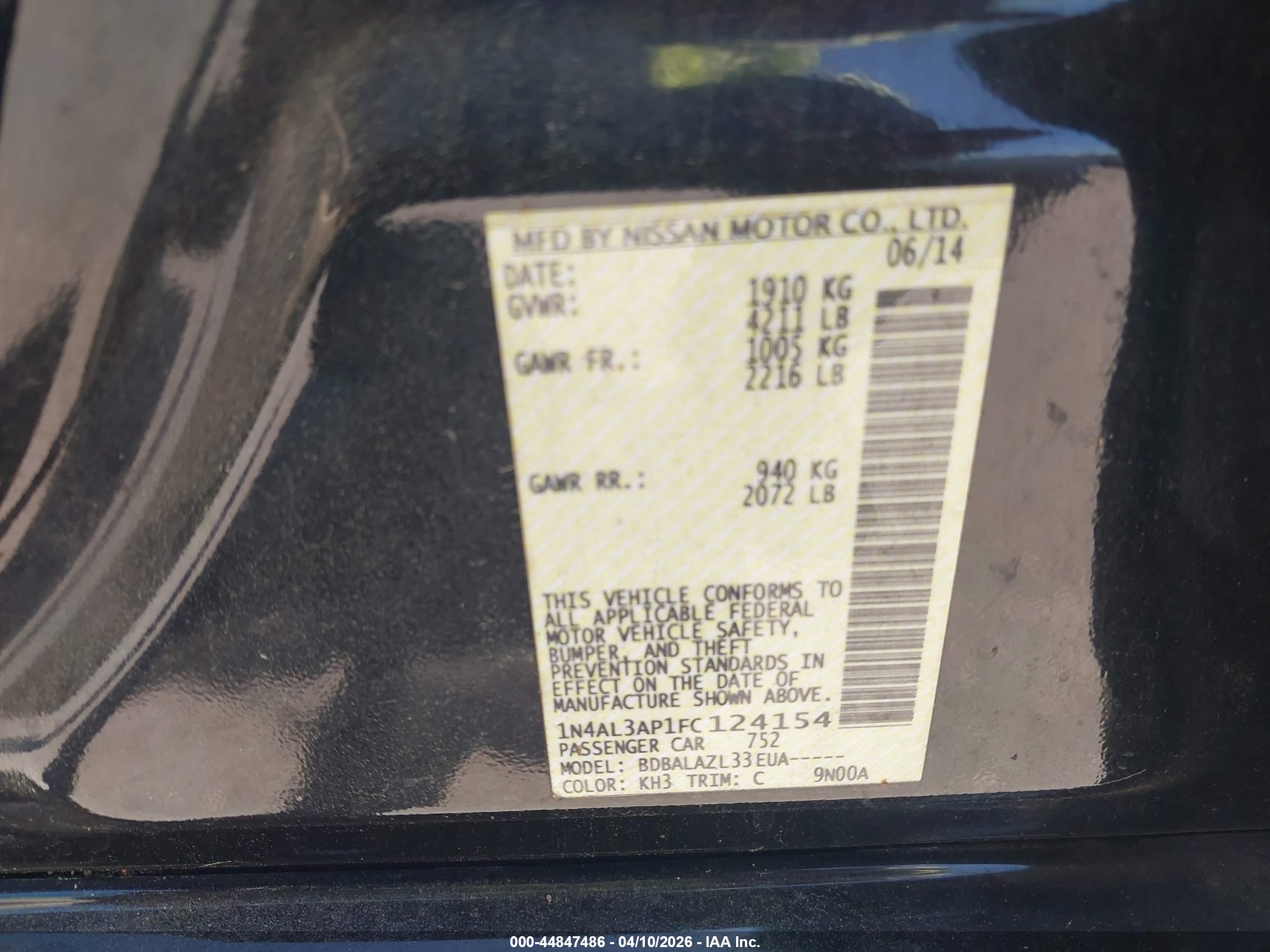 NISSAN ALTIMA image 9