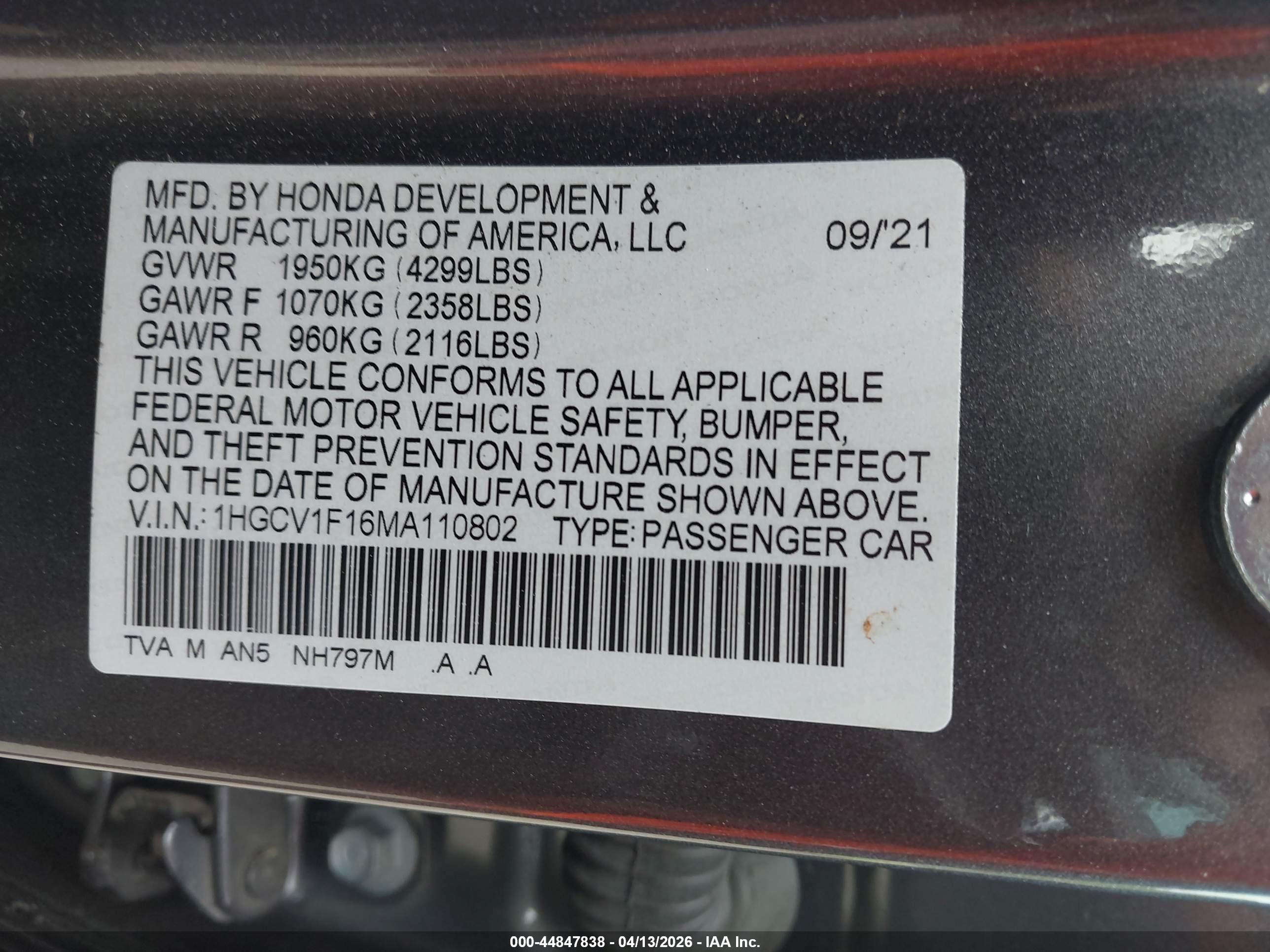 HONDA ACCORD image 9