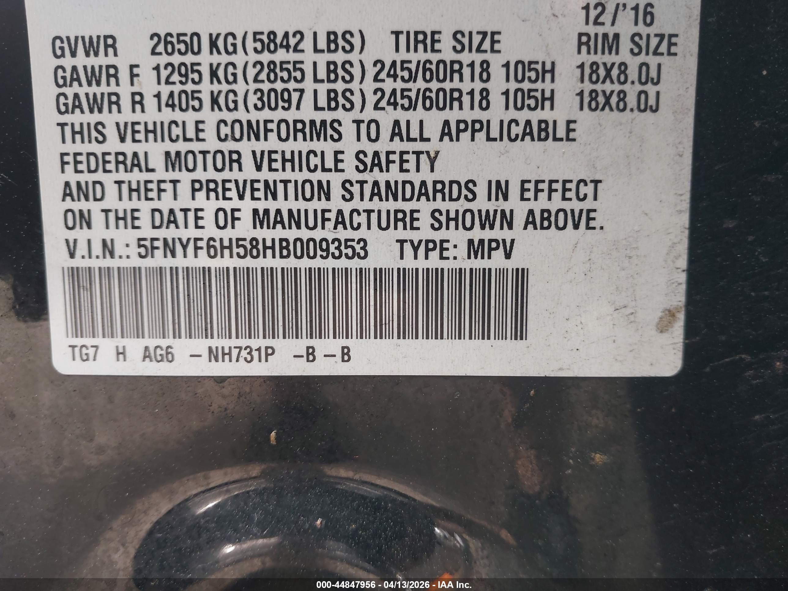 HONDA PILOT image 9