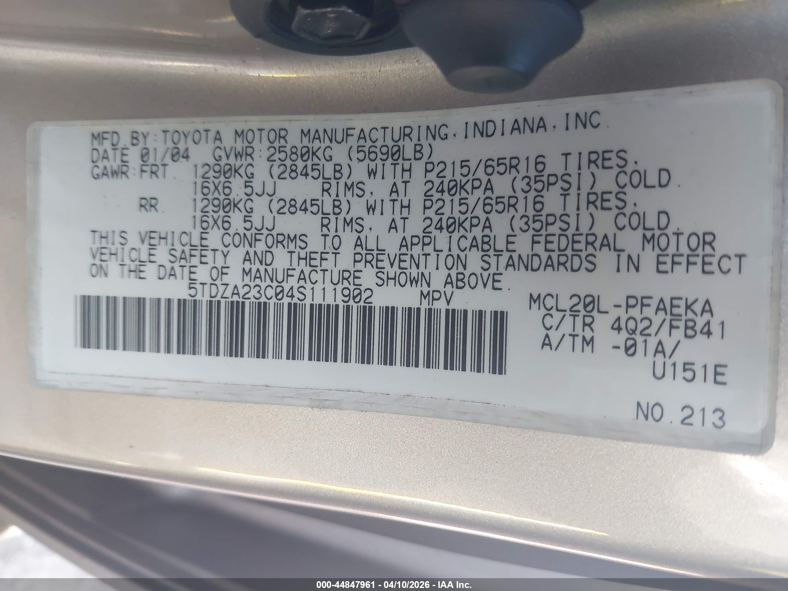TOYOTA SIENNA image 9