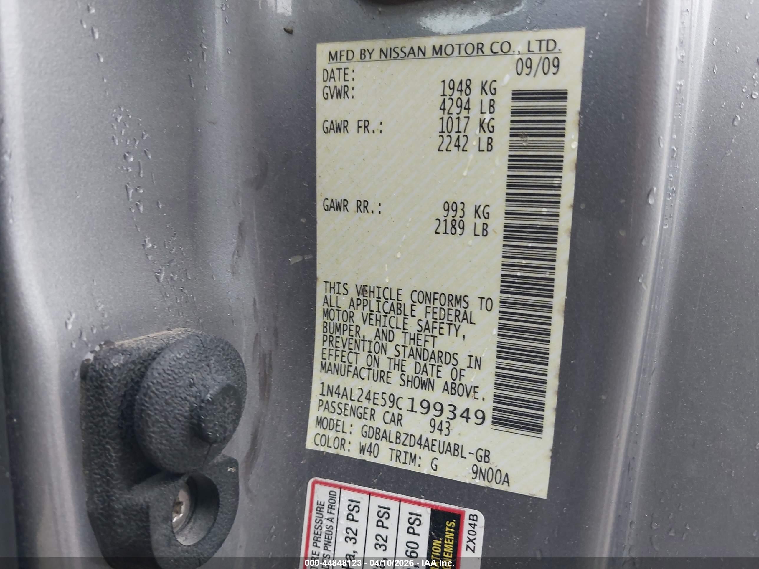 NISSAN ALTIMA image 9