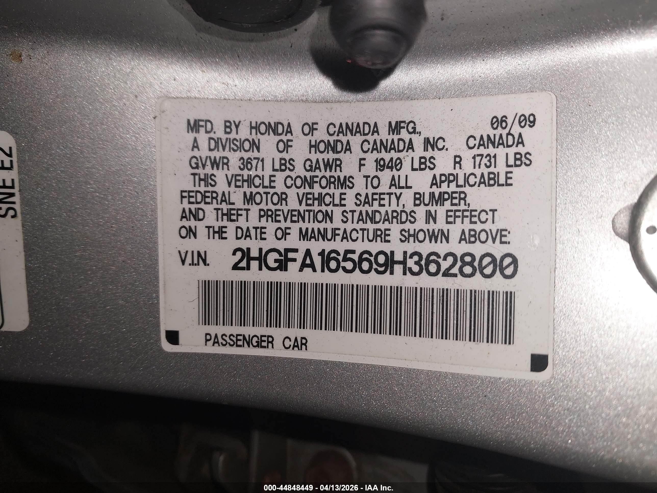 HONDA CIVIC image 9