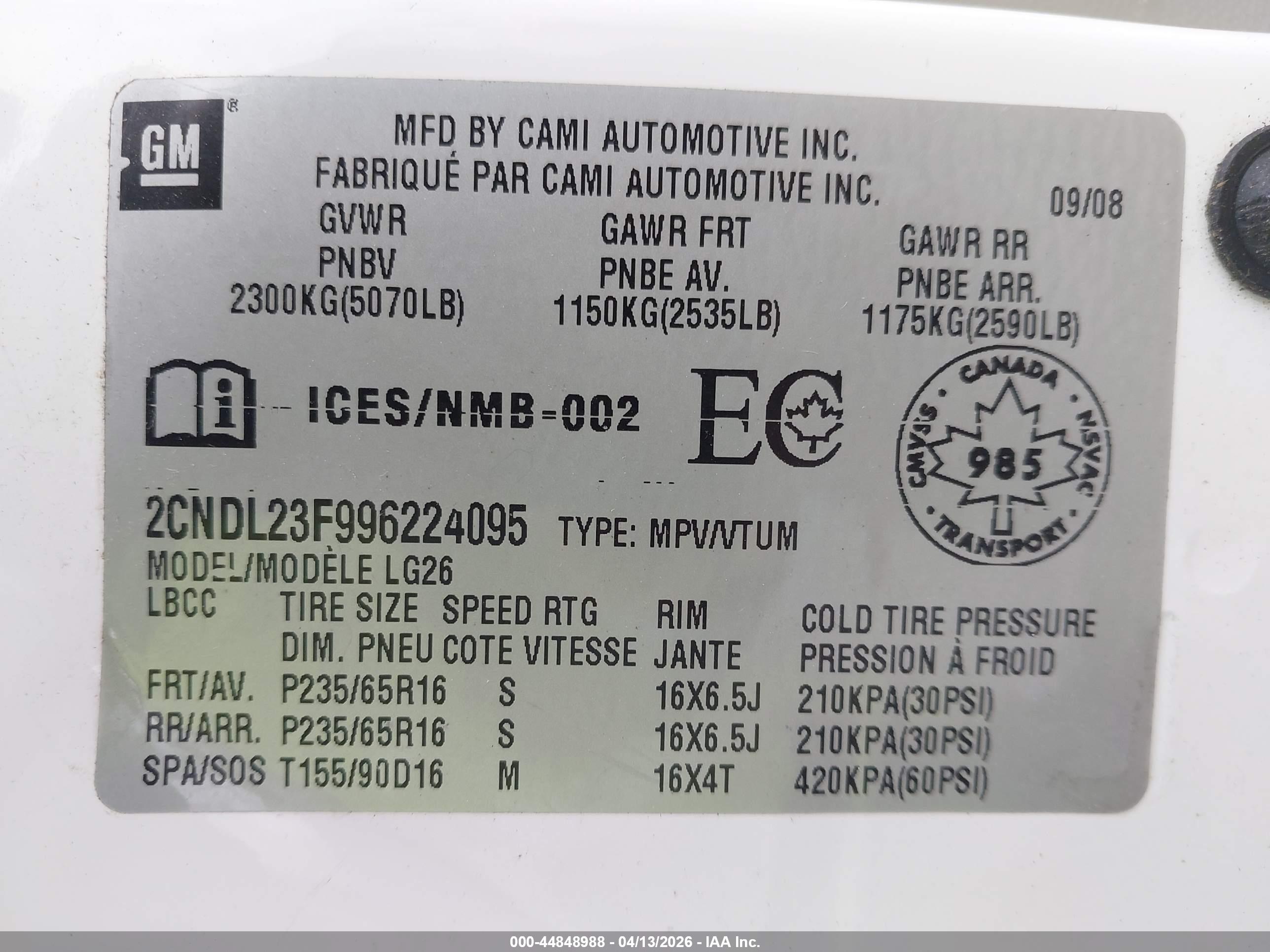 CHEVROLET EQUINOX image 9