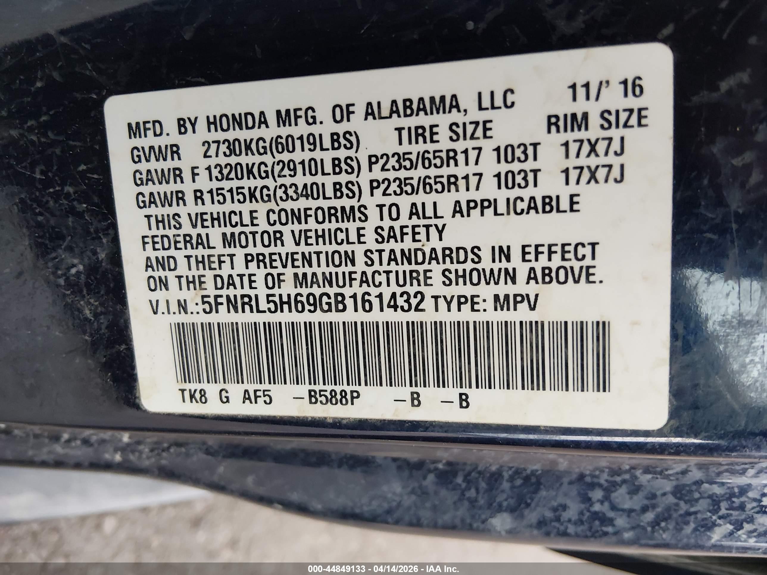 HONDA ODYSSEY image 9