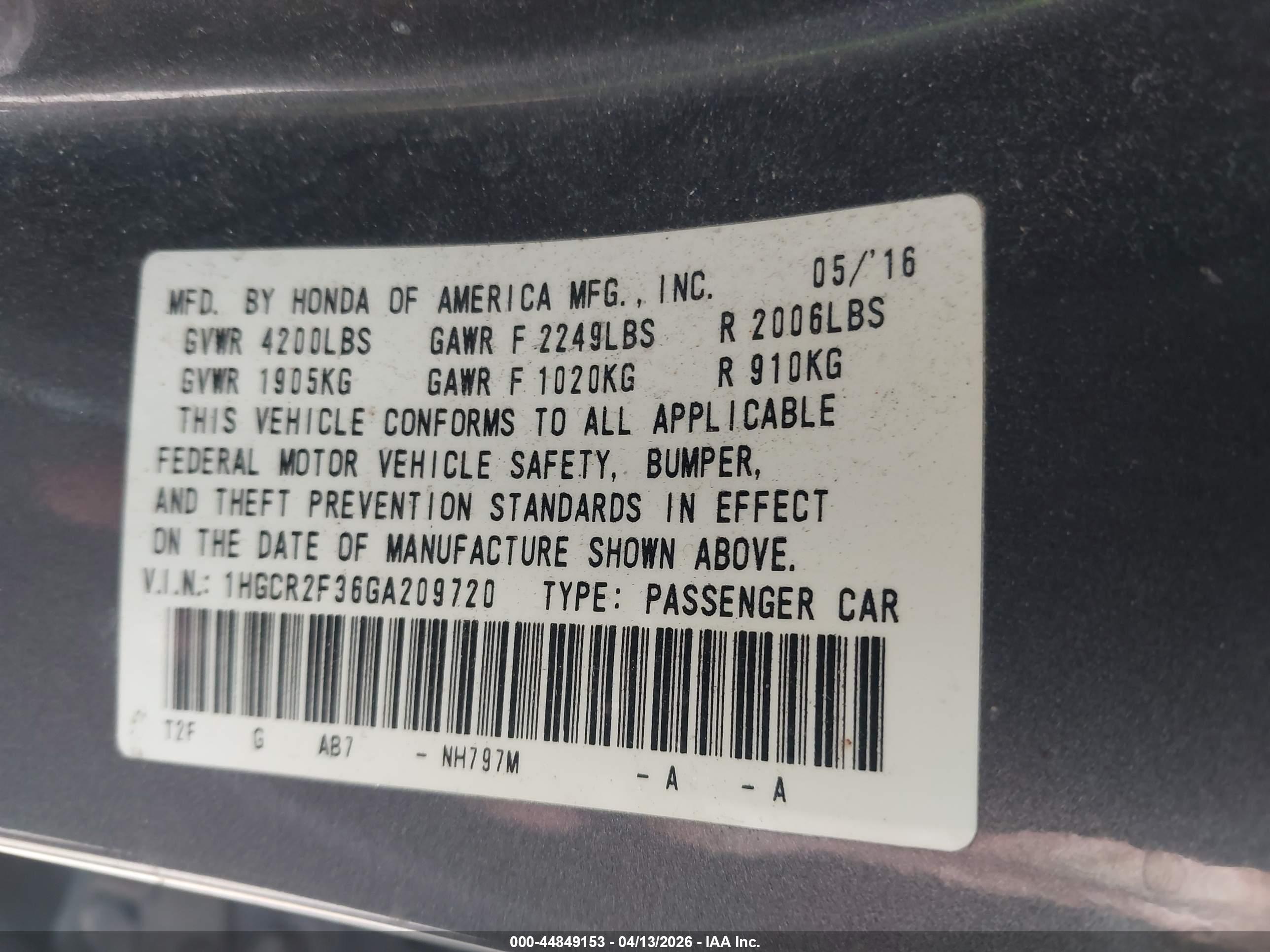 HONDA ACCORD image 9
