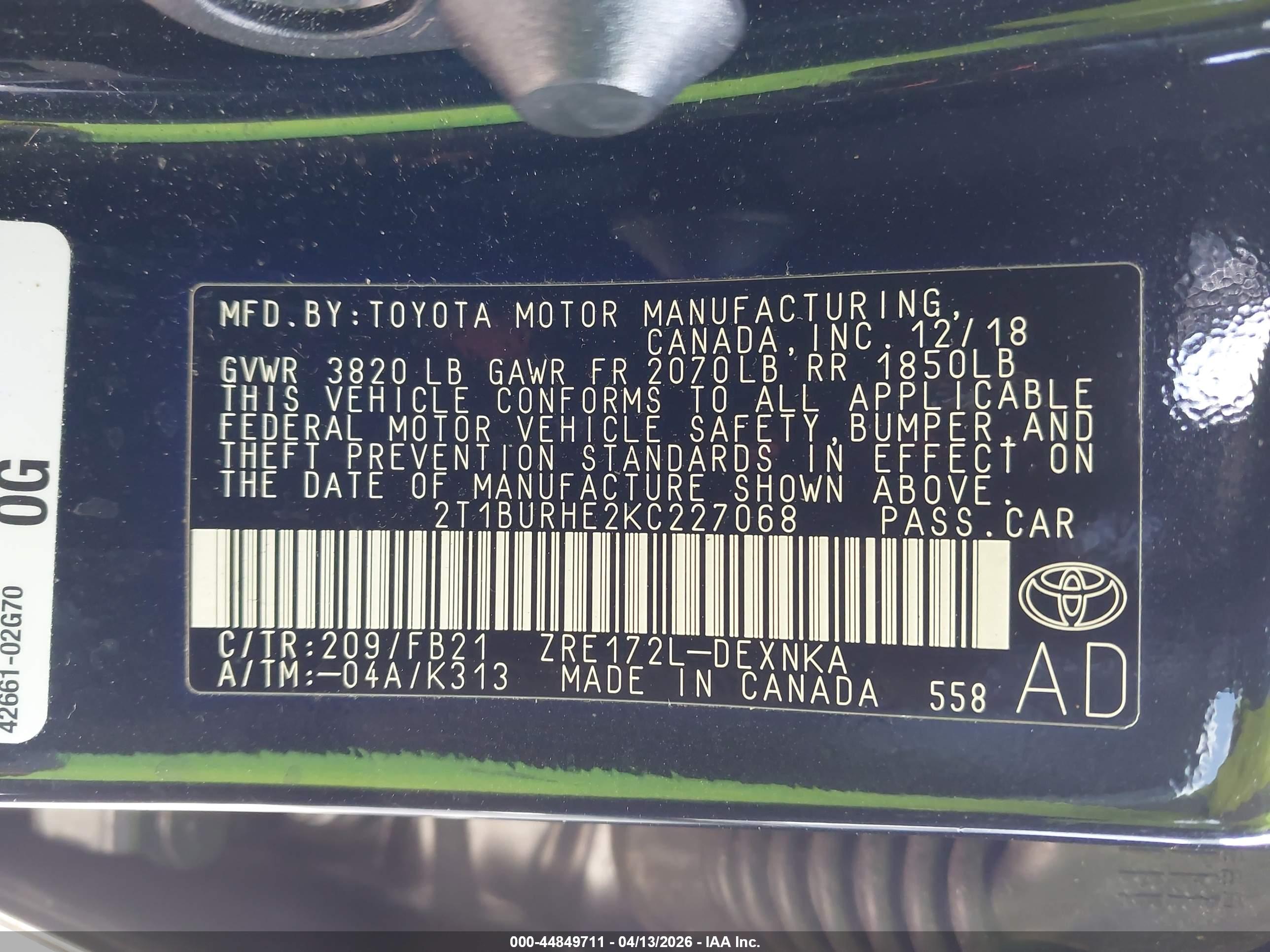 TOYOTA COROLLA image 9