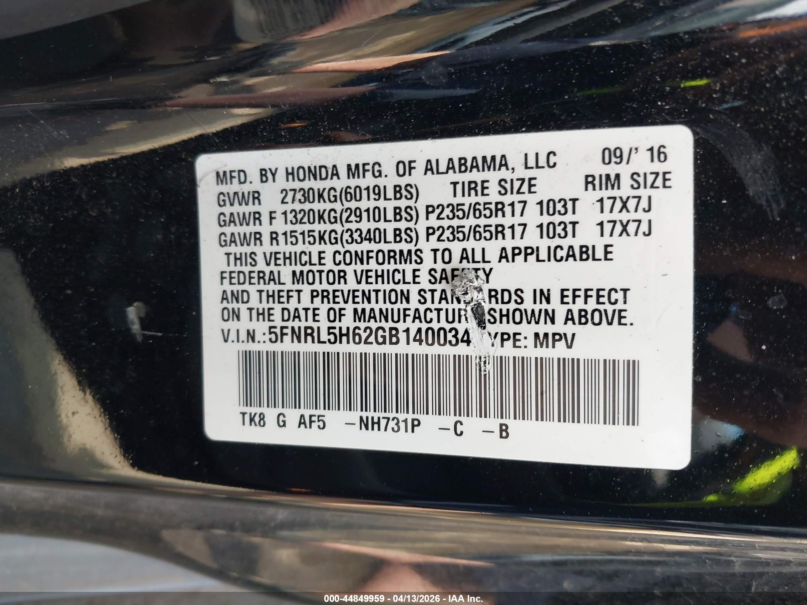 HONDA ODYSSEY image 9