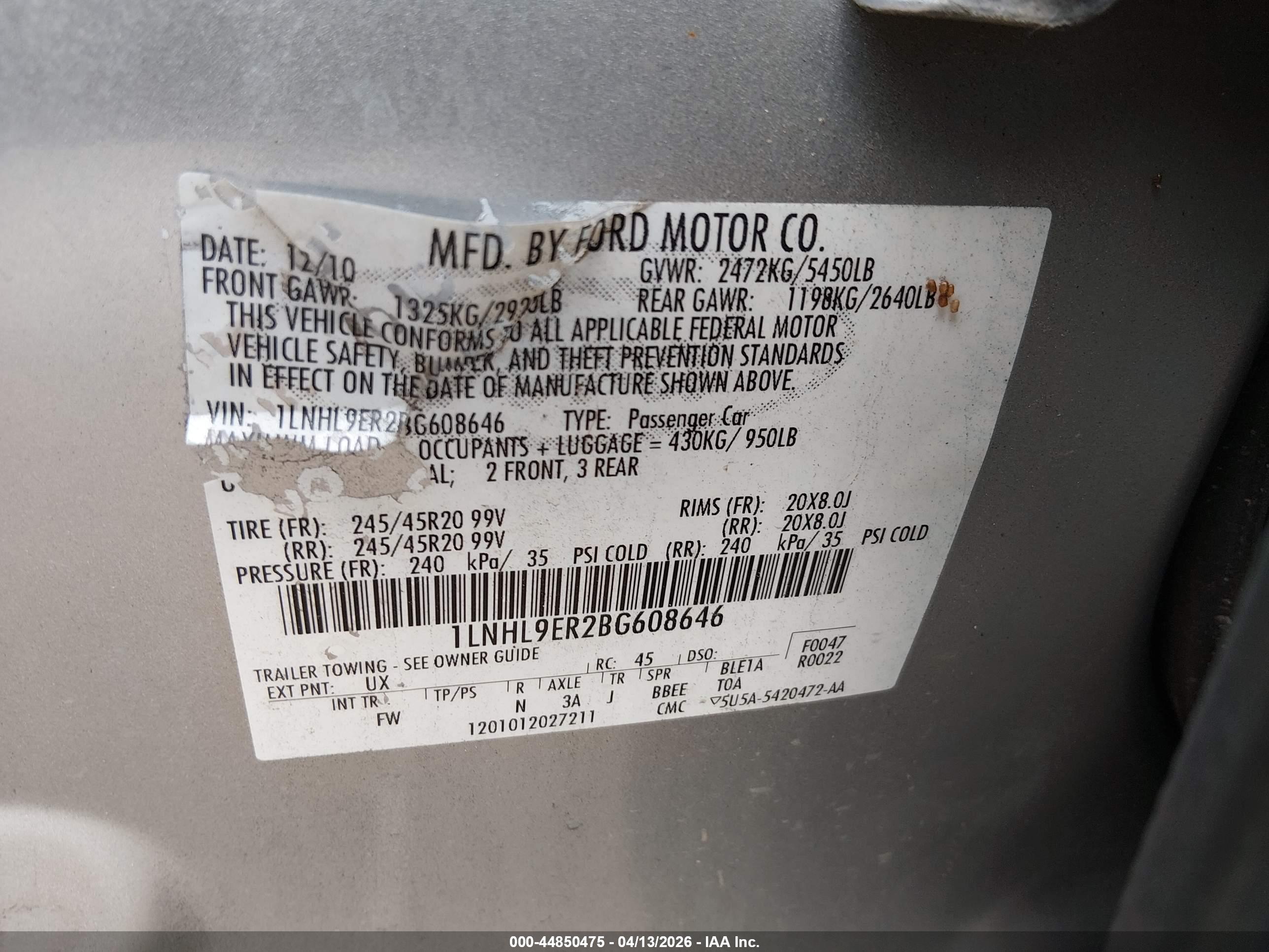 LINCOLN MKS image 9