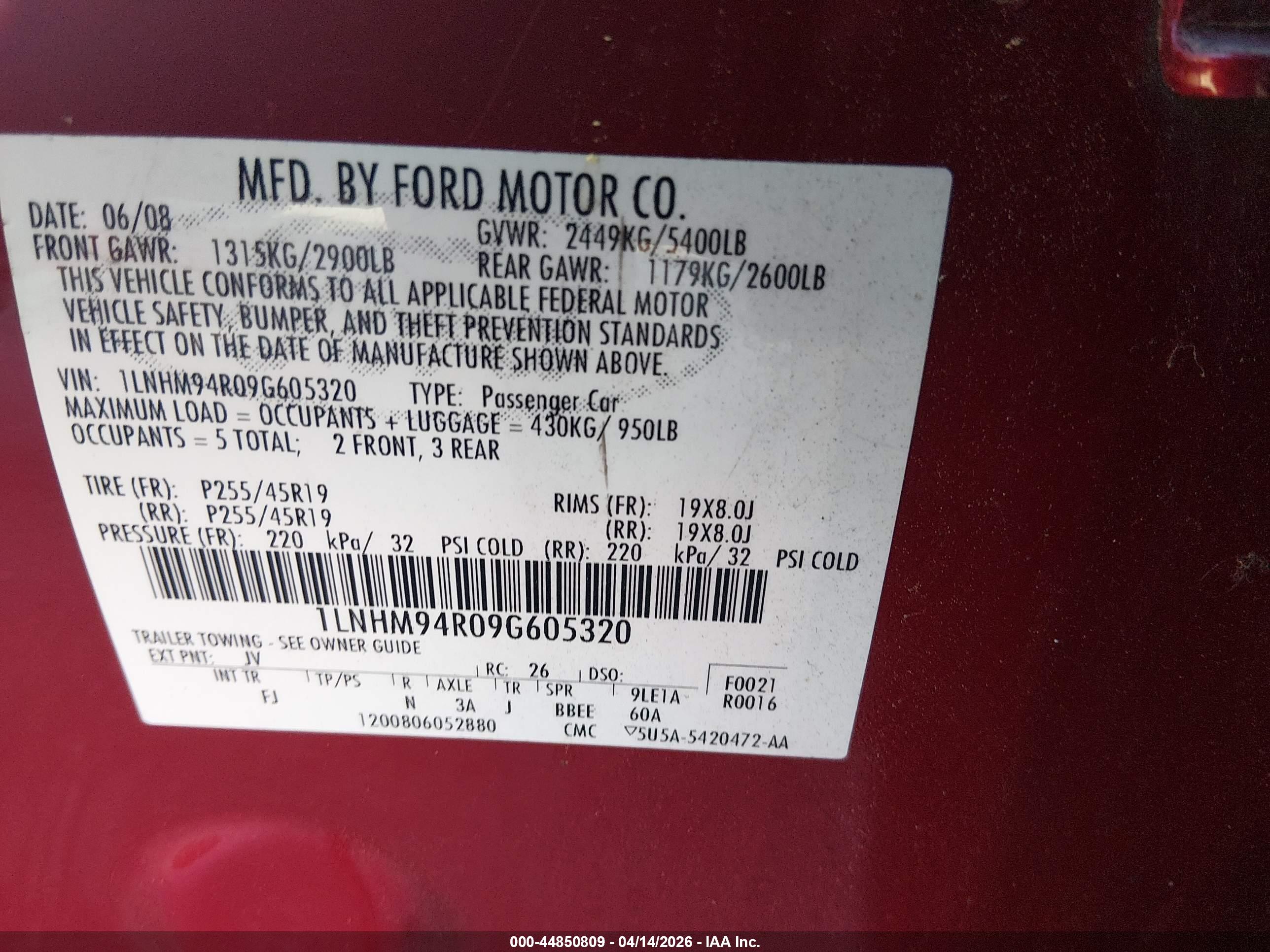 LINCOLN MKS image 9