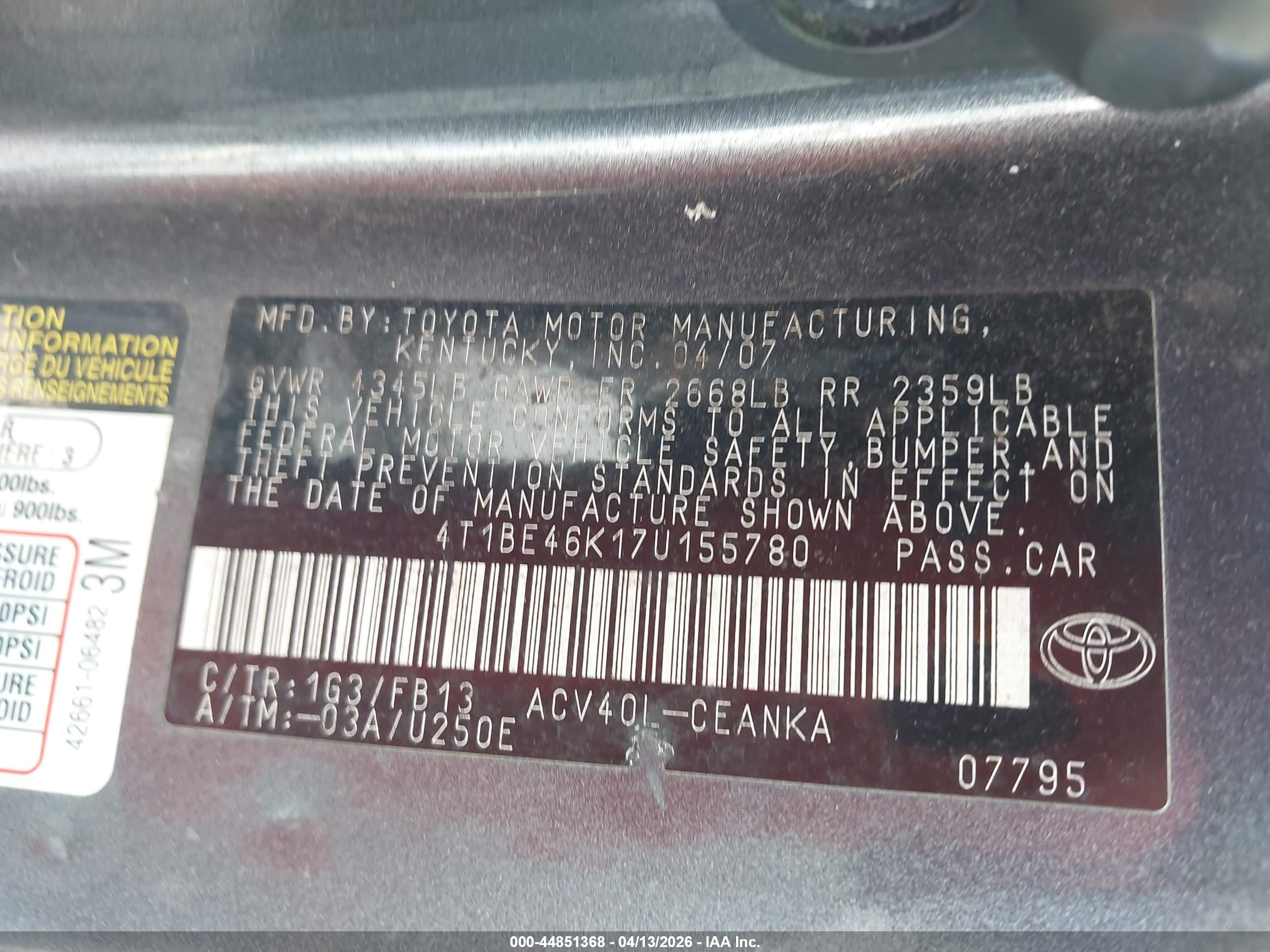 TOYOTA CAMRY image 9