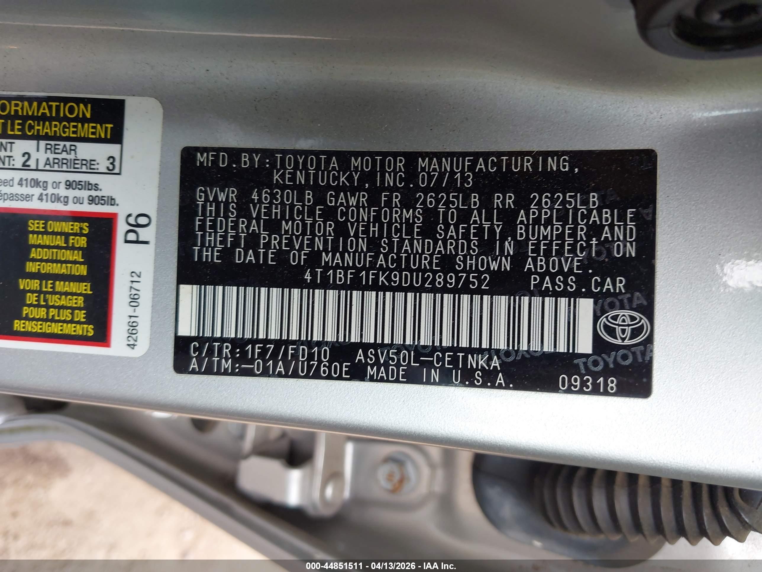 TOYOTA CAMRY image 9