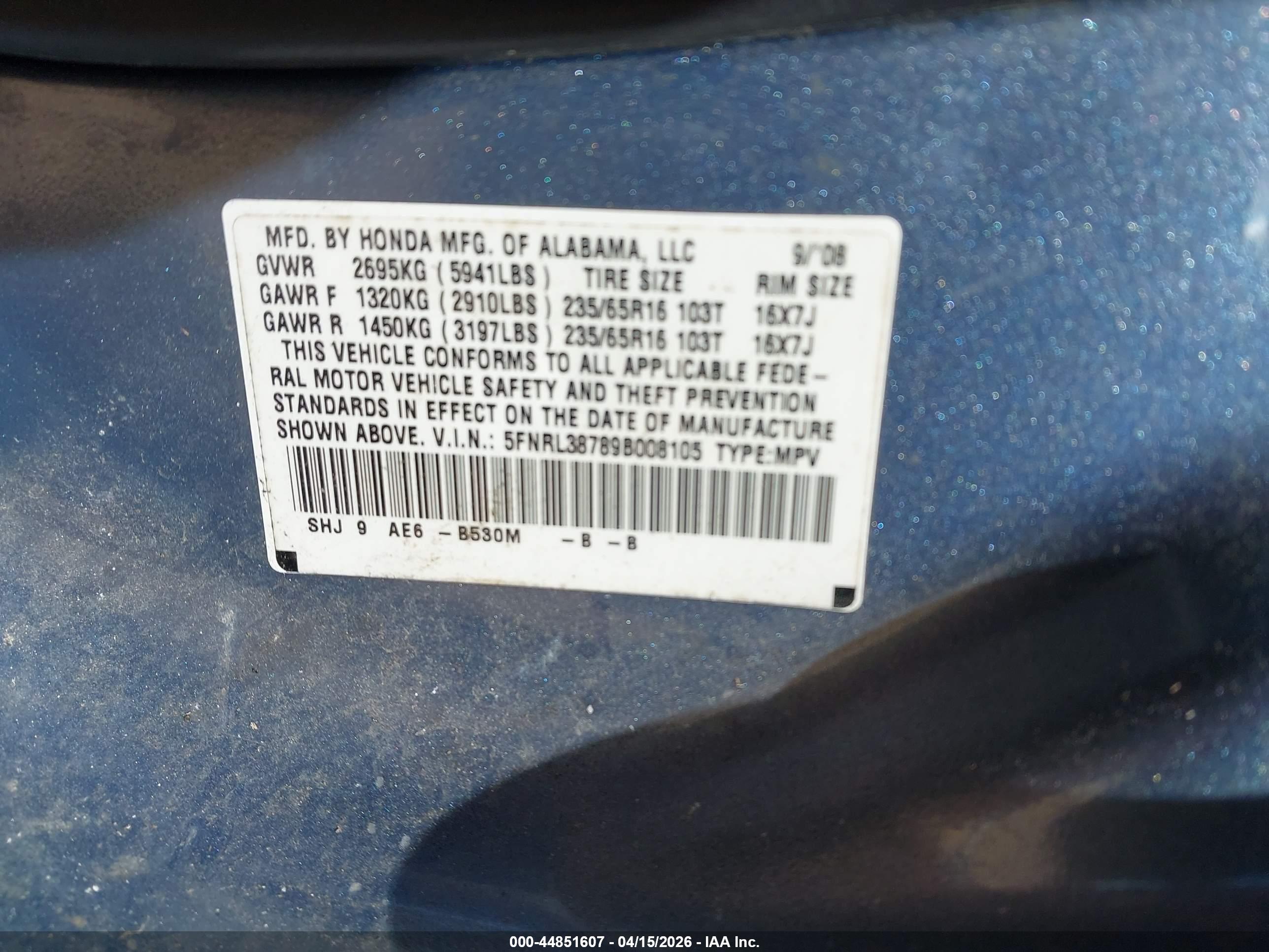HONDA ODYSSEY image 9