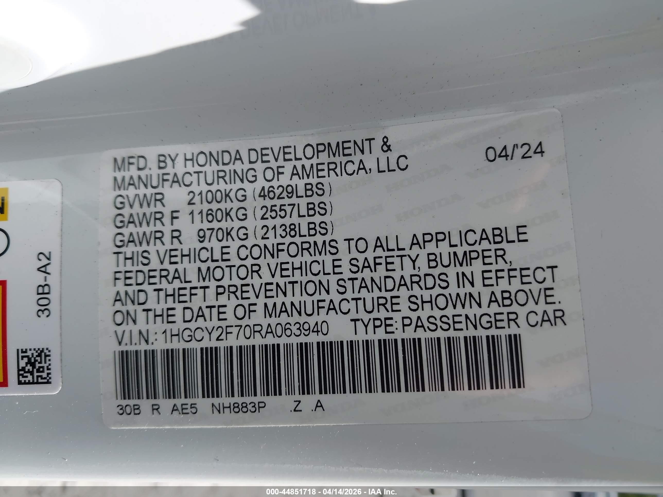 HONDA ACCORD image 9