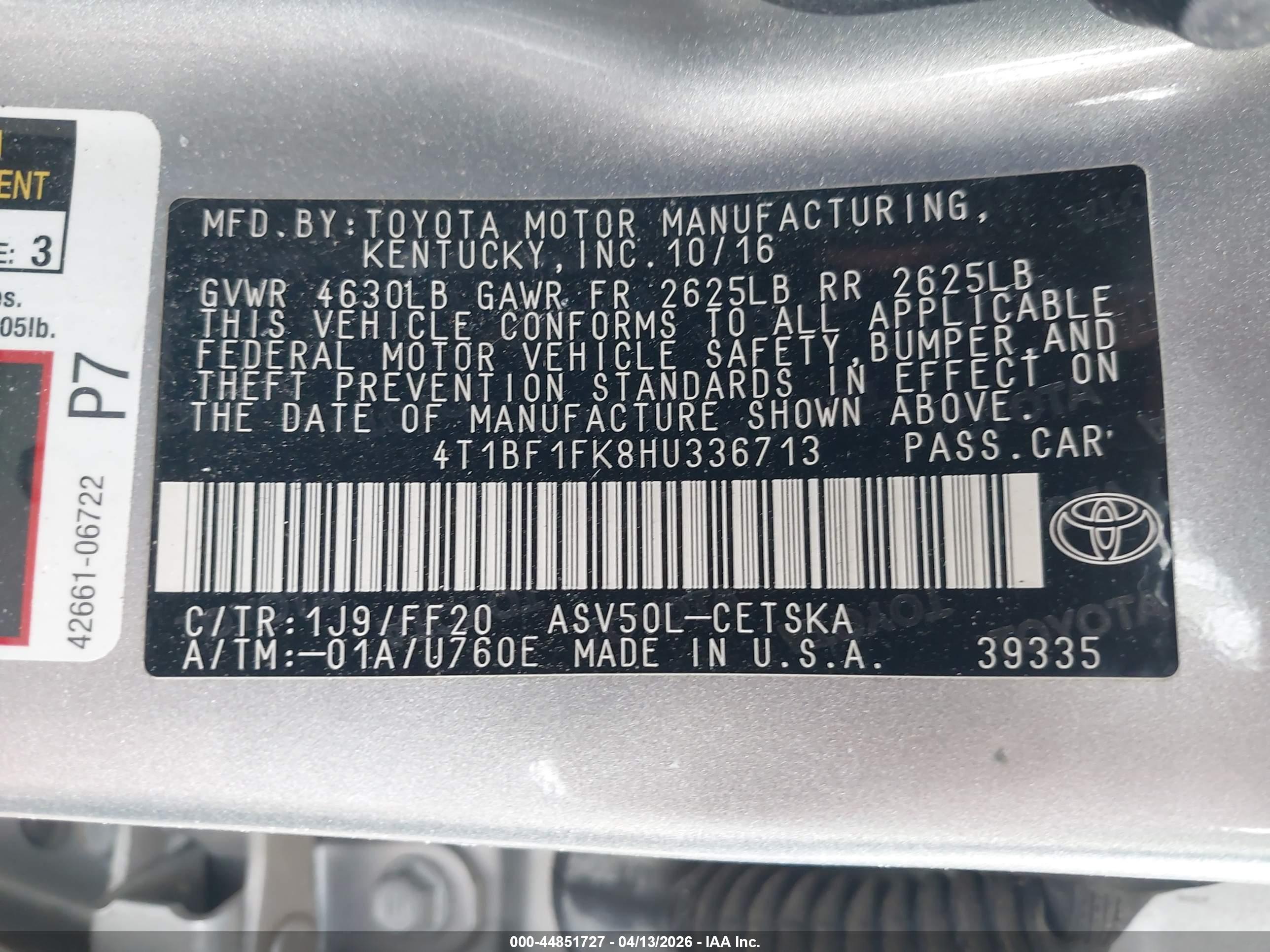 TOYOTA CAMRY image 9
